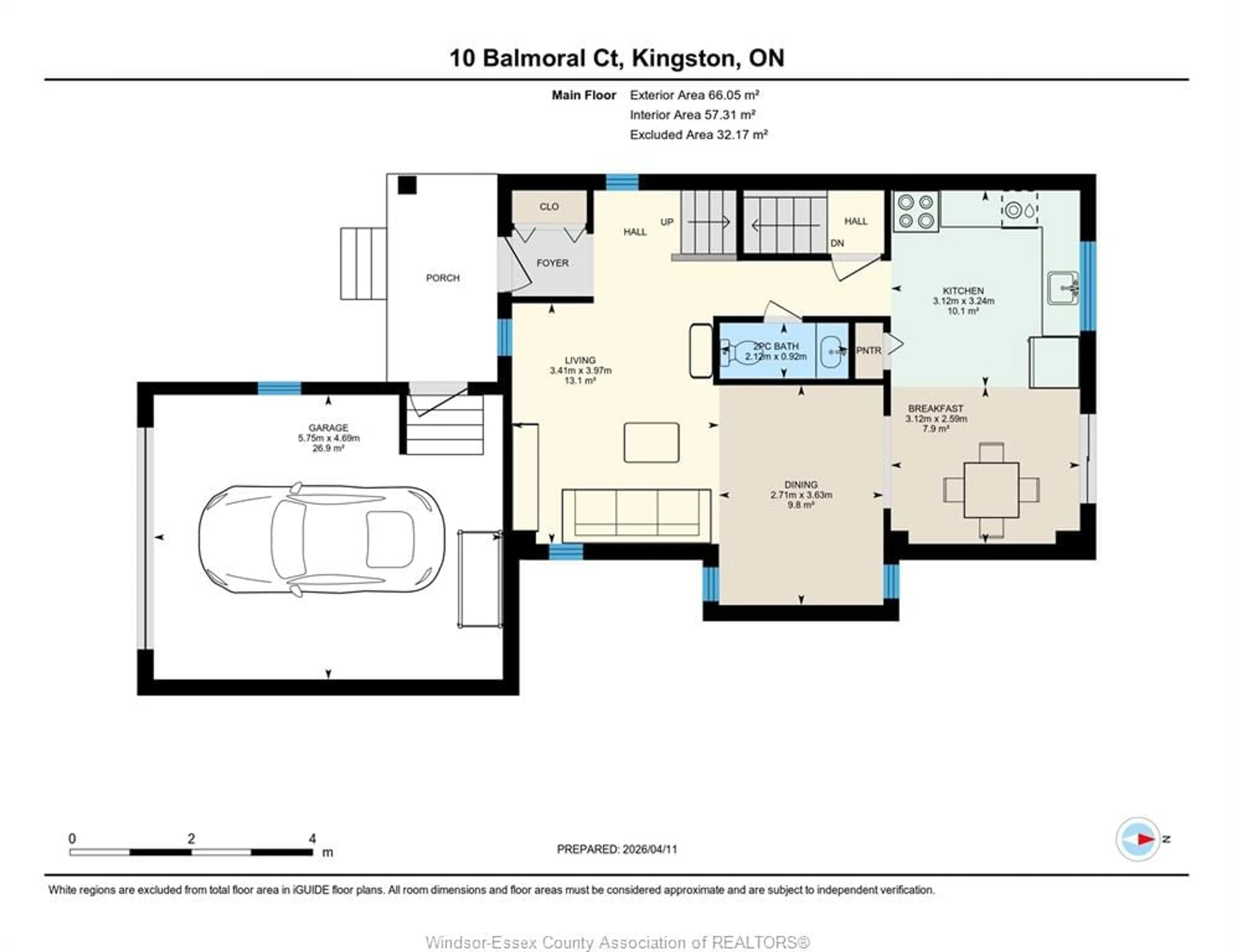 Floor plan for 10 BALMORAL Crt, Kingston Ontario K7M 7S9