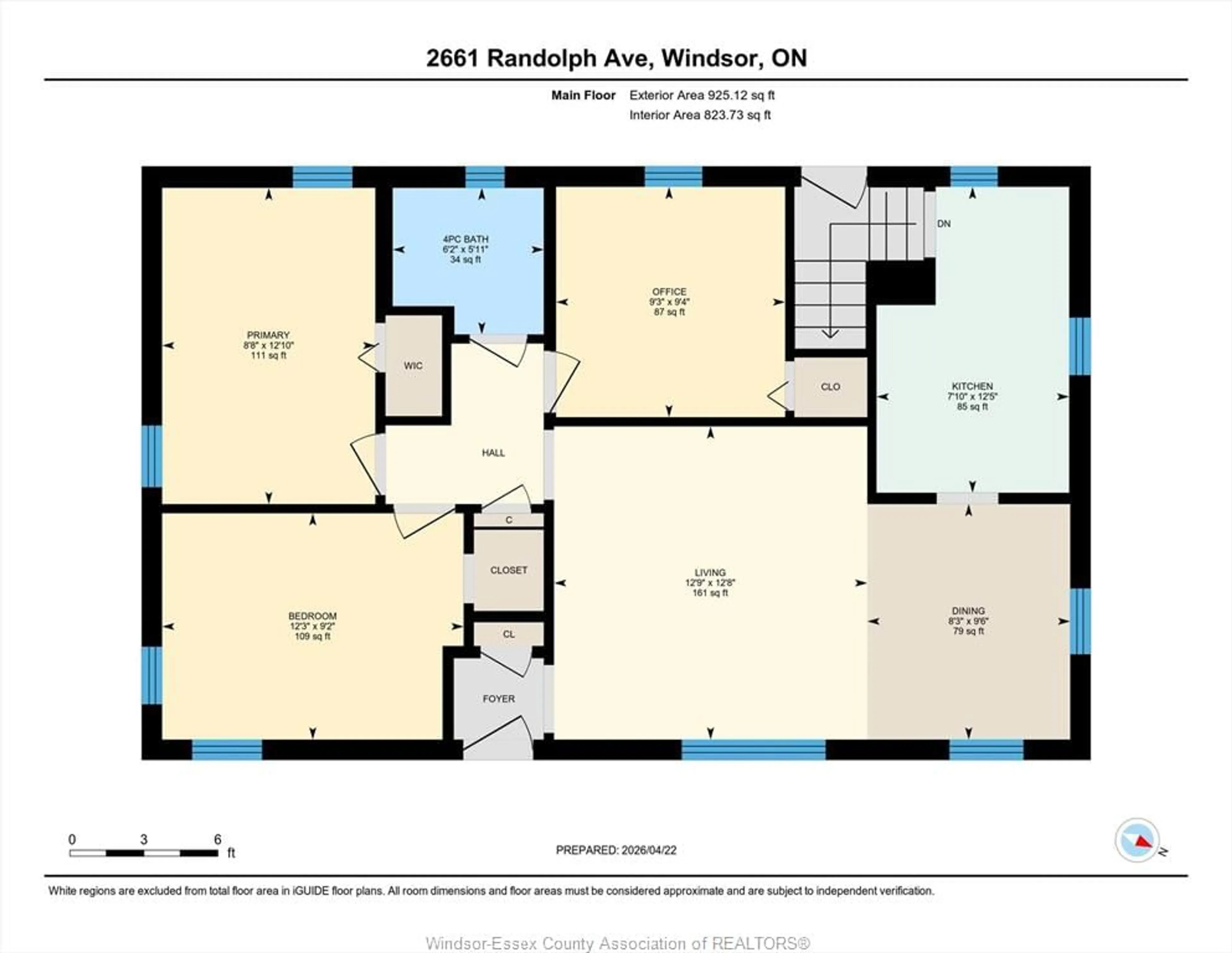 Floor plan for 2661 RANDOLPH Ave, Windsor Ontario N9E 3E1