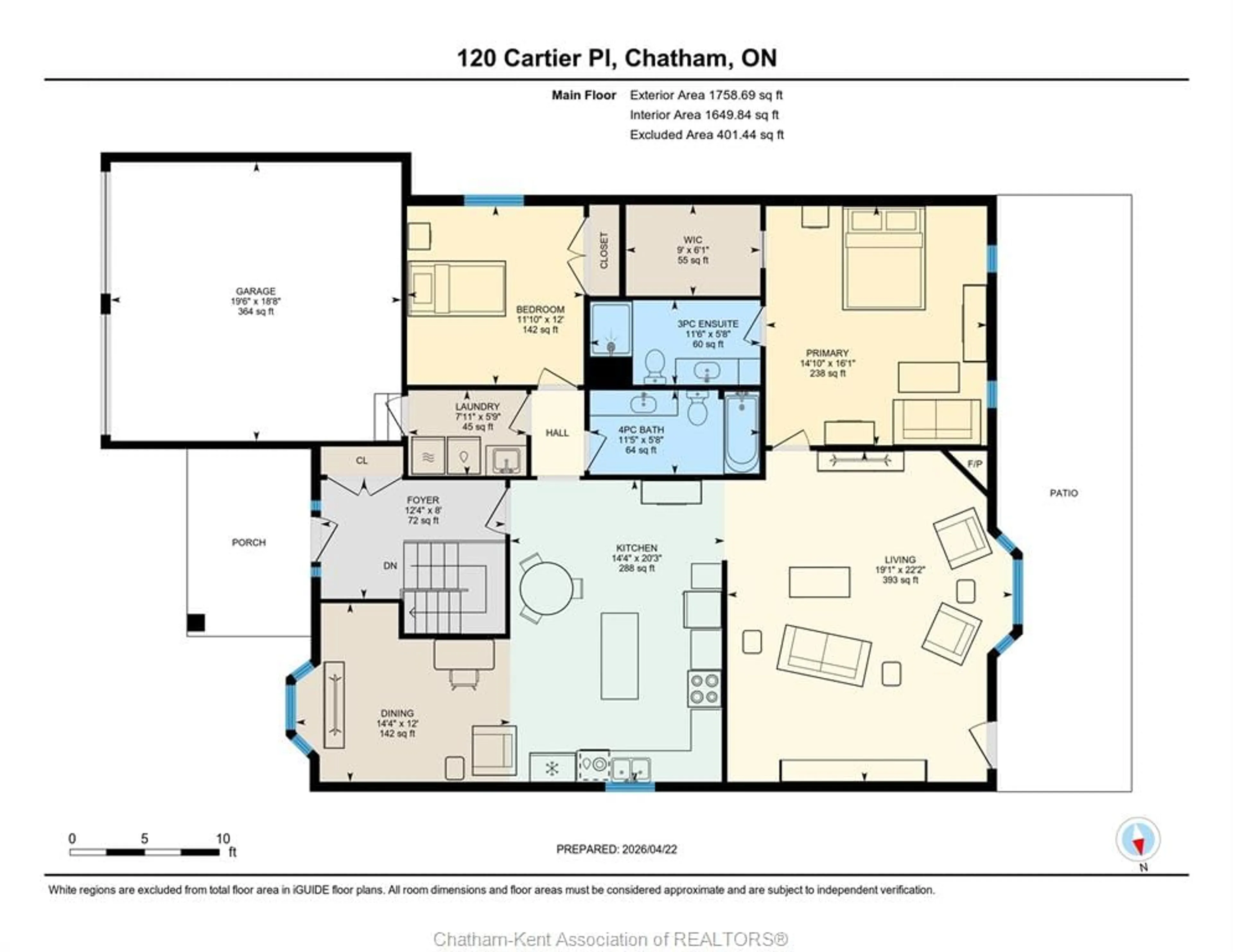 Floor plan for 120 CARTIER Pl, Chatham Ontario N7L 5R1