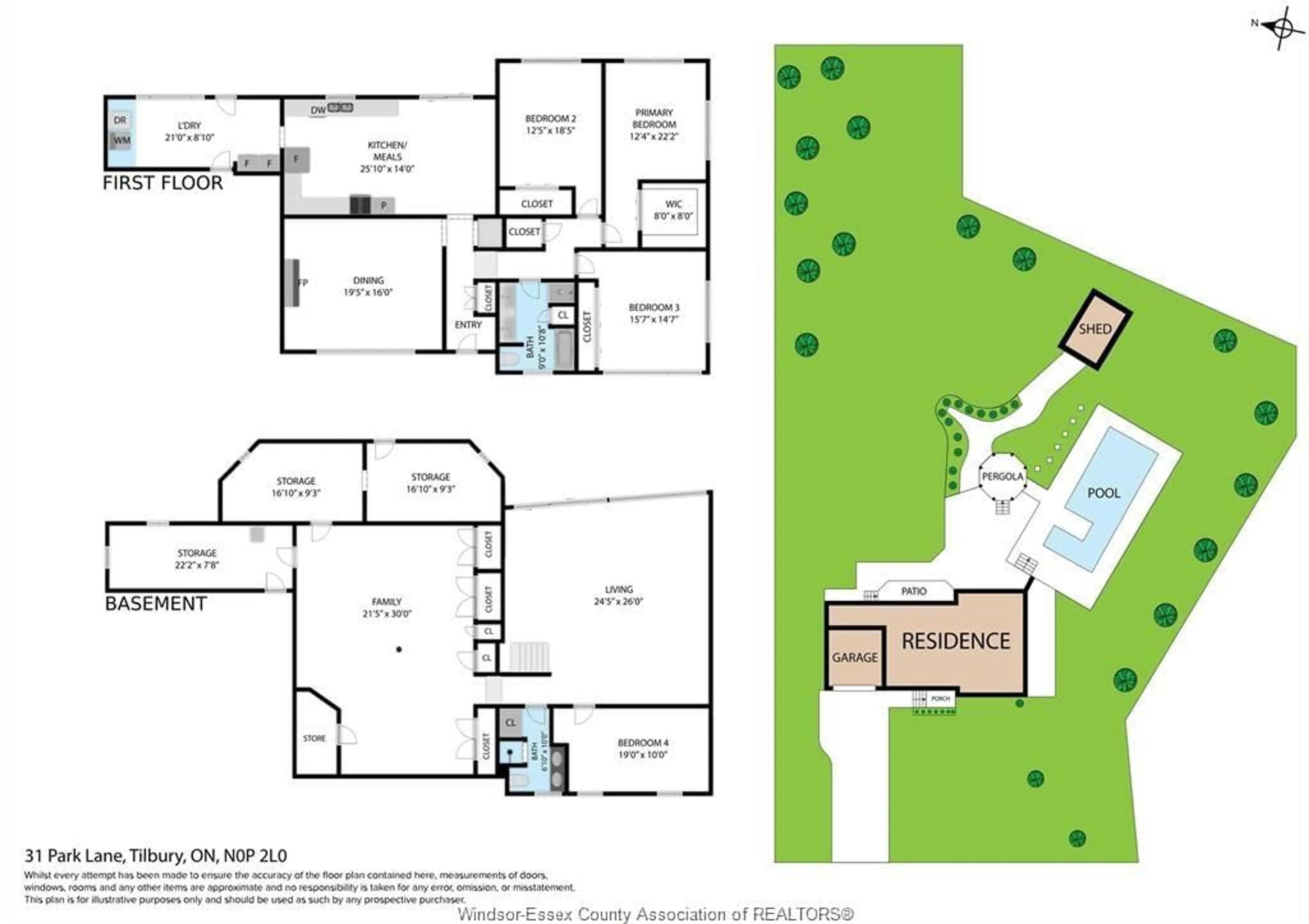 Floor plan for 31 PARK Lane, Tilbury Ontario N0P 2J0