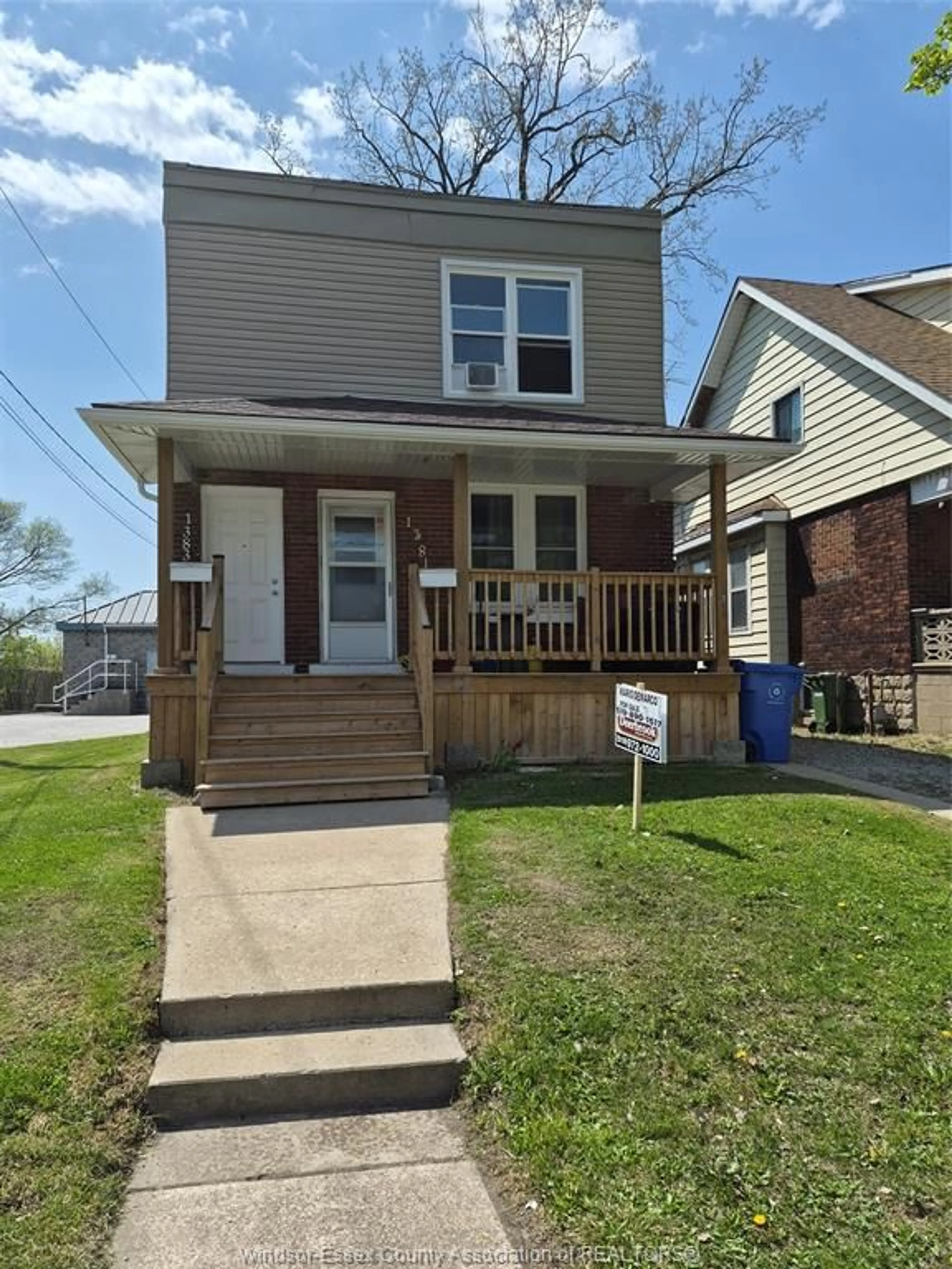 Home with vinyl exterior material, street for 1381-83 WELLINGTON, Windsor Ontario N8X 2C1