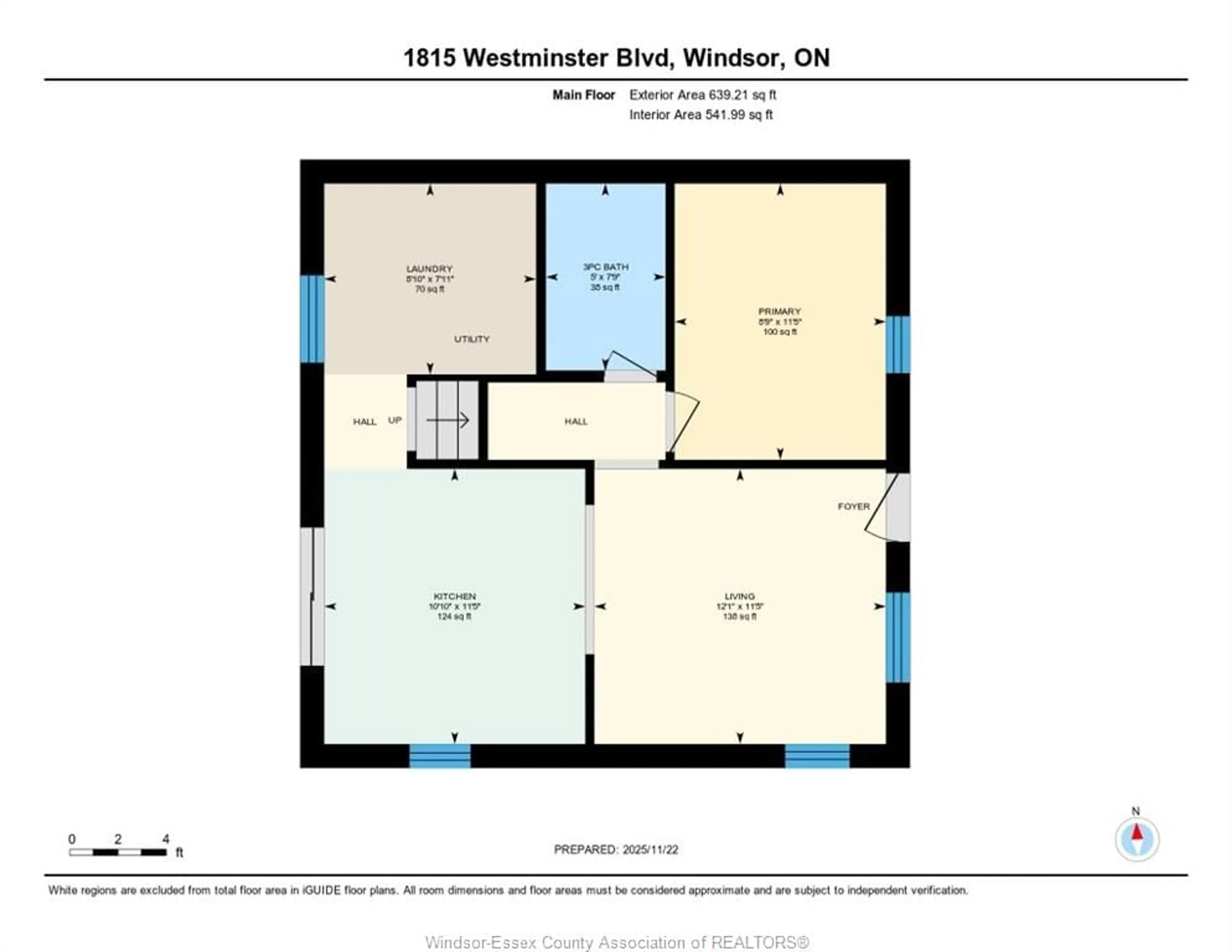 Floor plan for 1815 Westminster Blvd, Windsor Ontario N8T 1X3