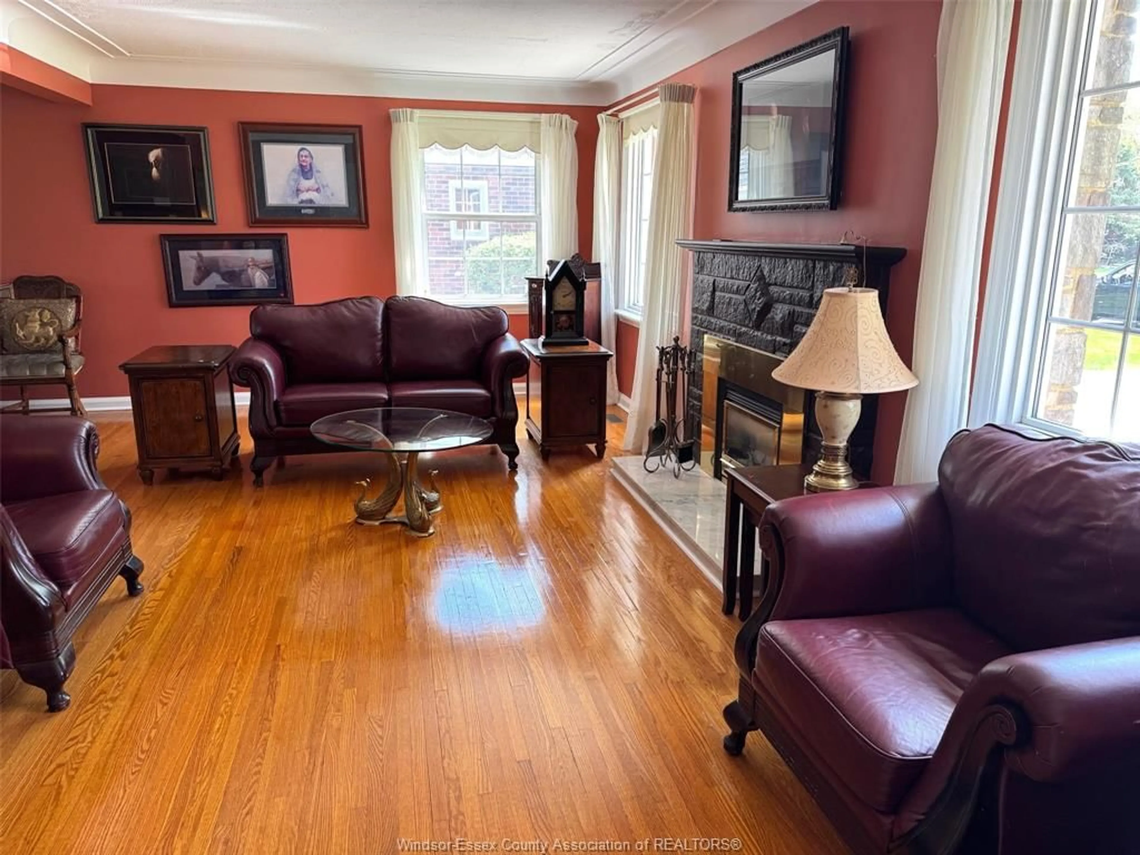 Living room with furniture, wood/laminate floor for 2440 BUCKINGHAM Dr, Windsor Ontario N8T 2B5