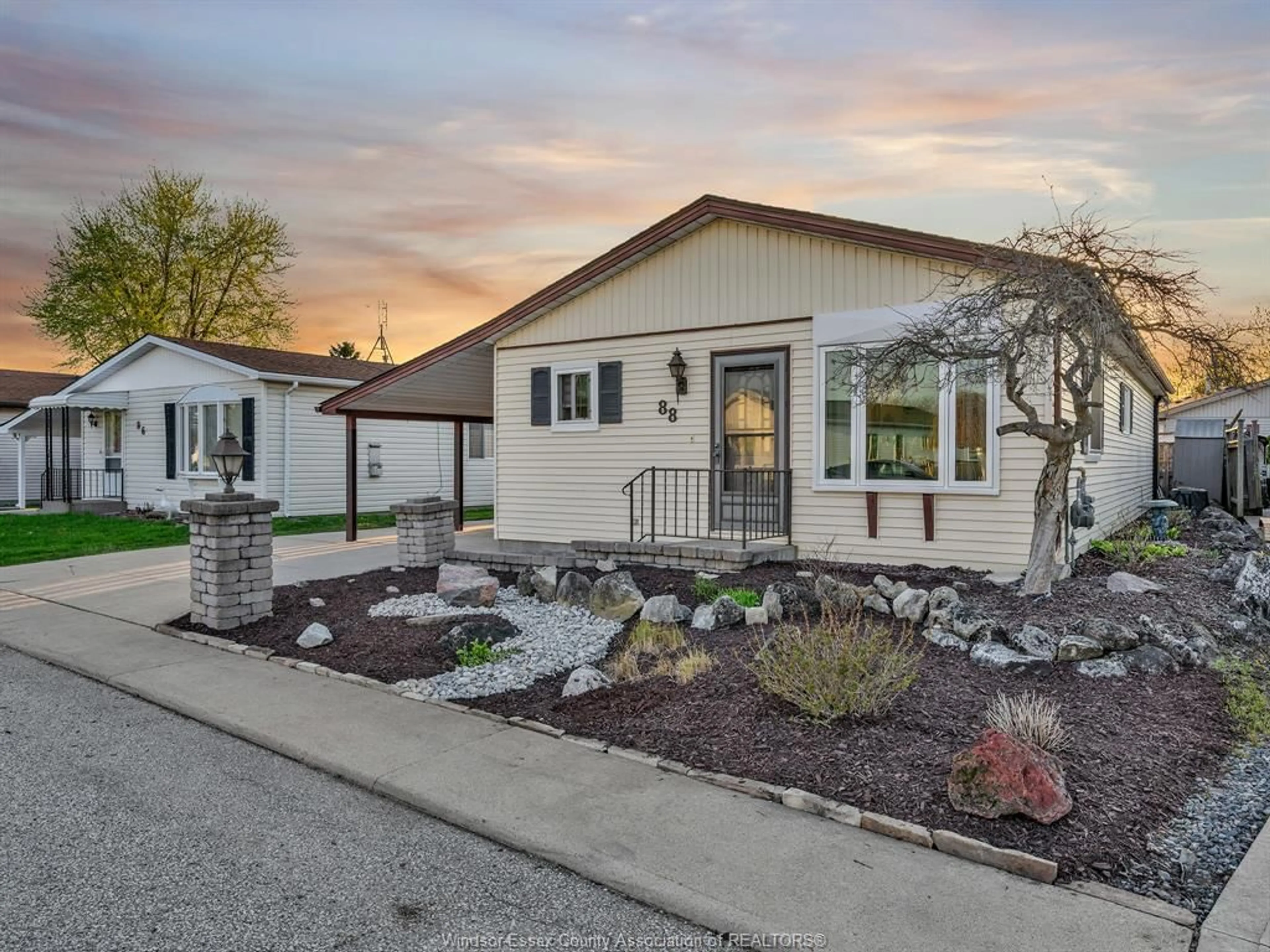 Home with brick exterior material, street for 88 PARKSIDE, McGregor Ontario N0R 1J0