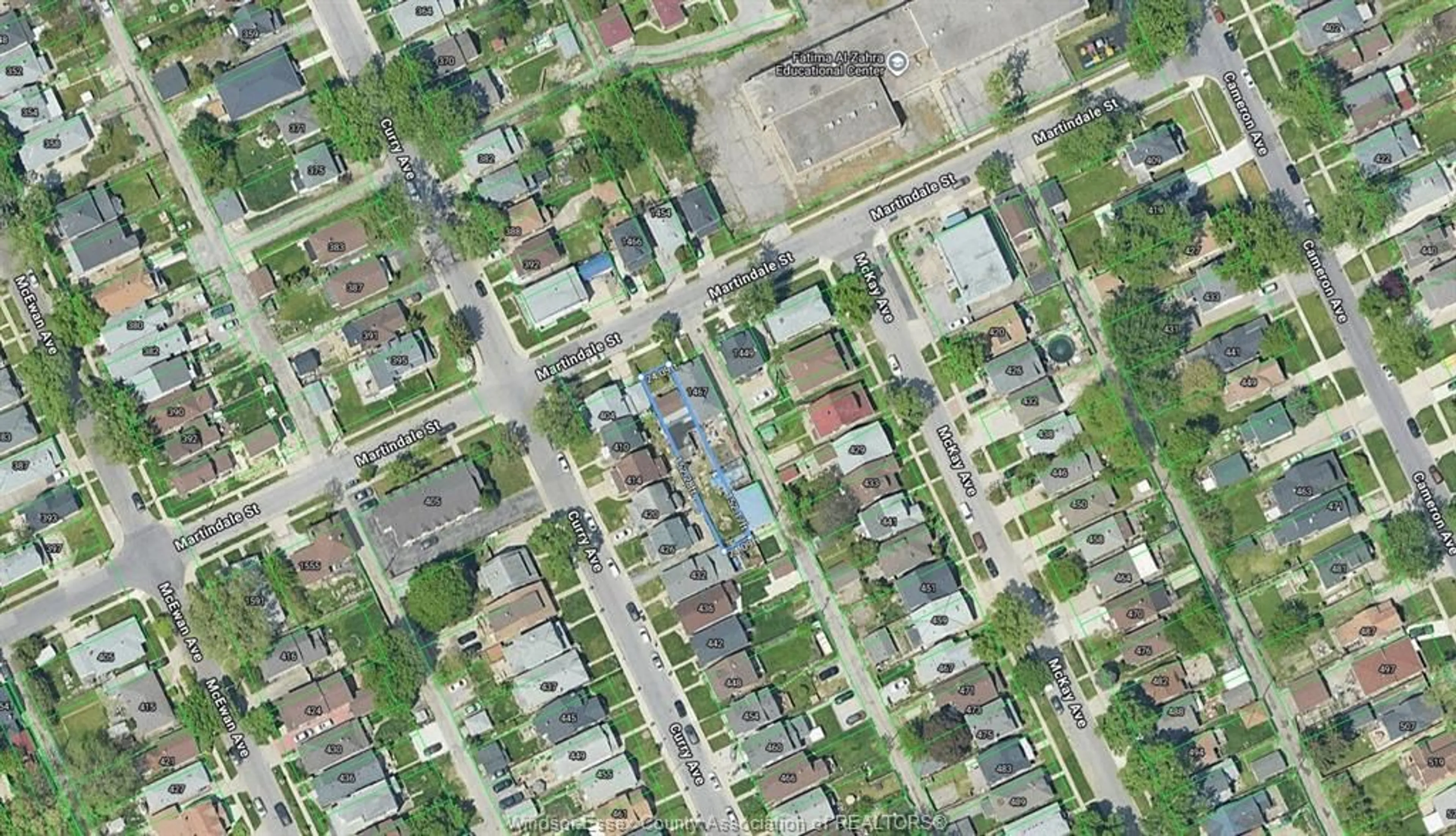 Picture of a map for 1475 MARTINDALE St, Windsor Ontario N9B 1G4