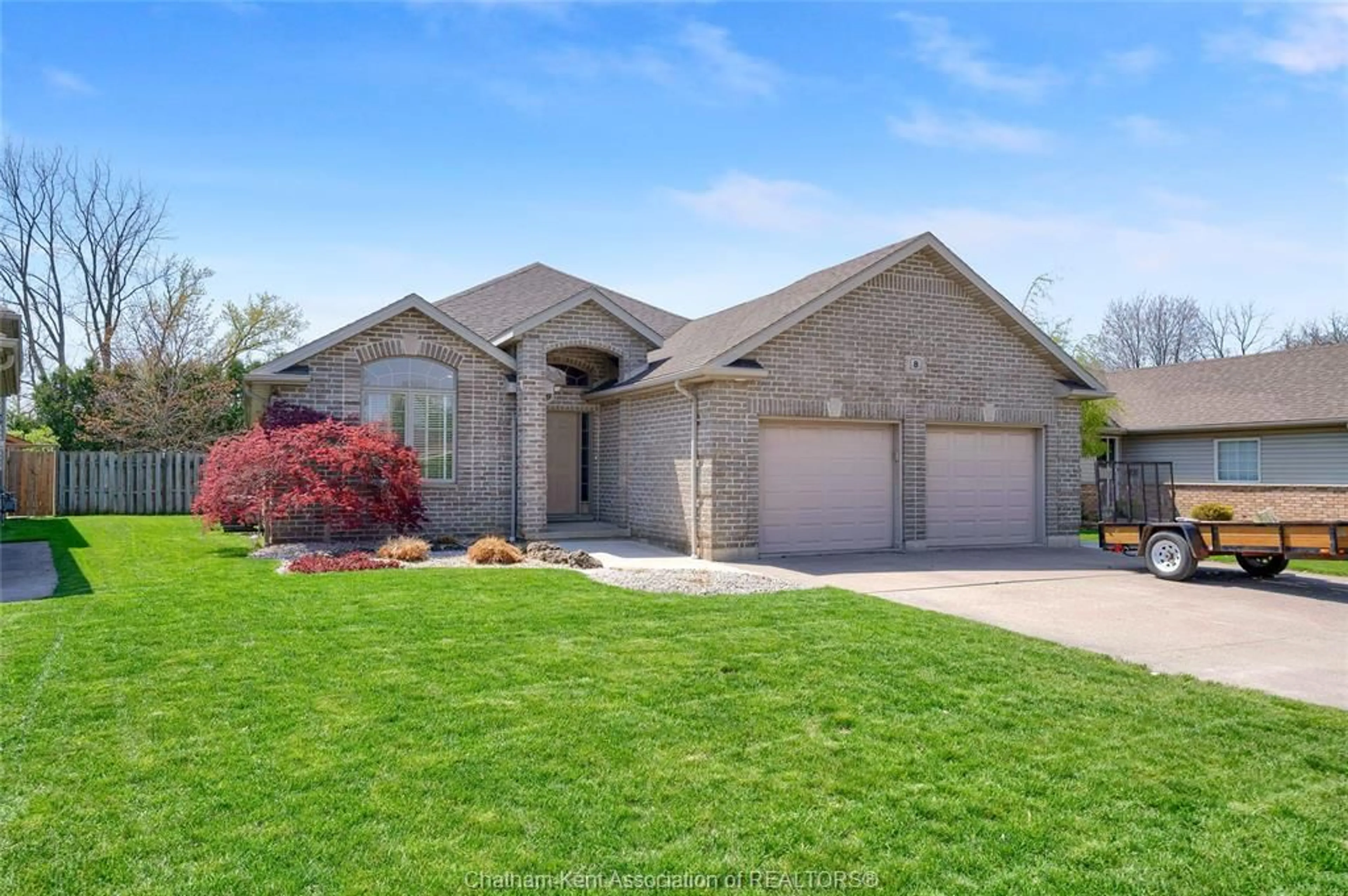 Home with brick exterior material, street for 8 Windfield Cres, Chatham Ontario N7L 5L2