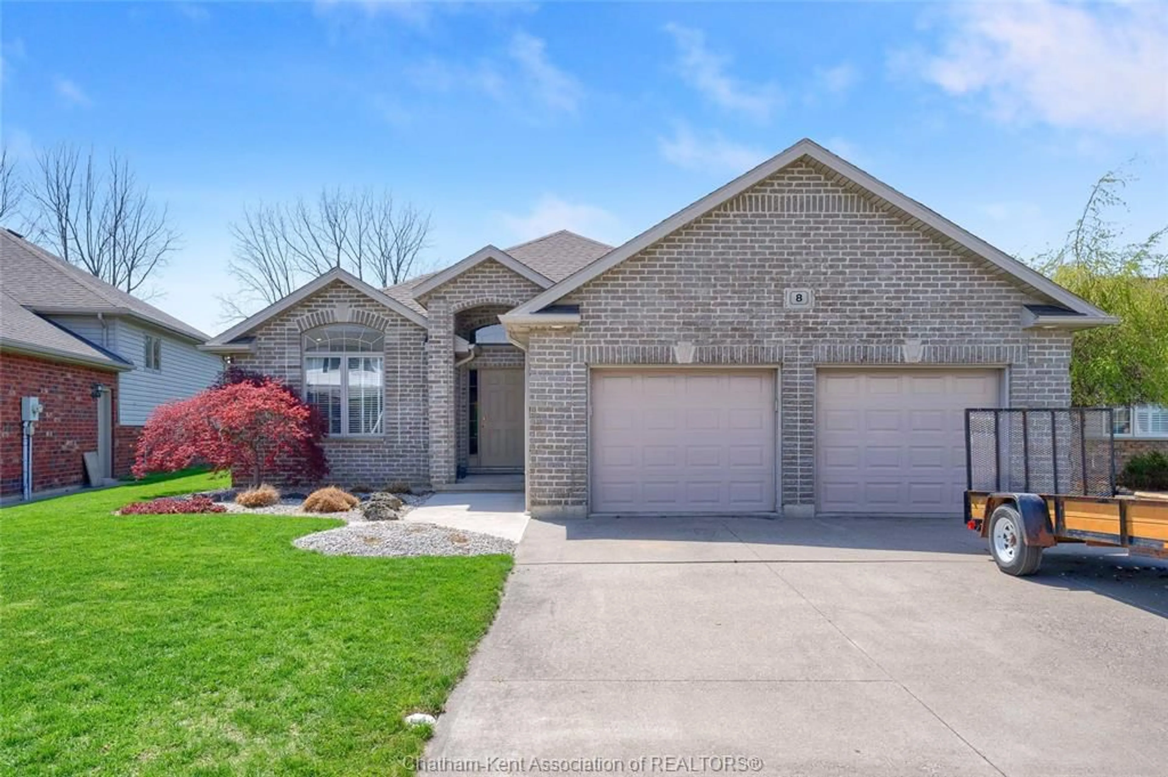 Home with brick exterior material, street for 8 Windfield Cres, Chatham Ontario N7L 5L2