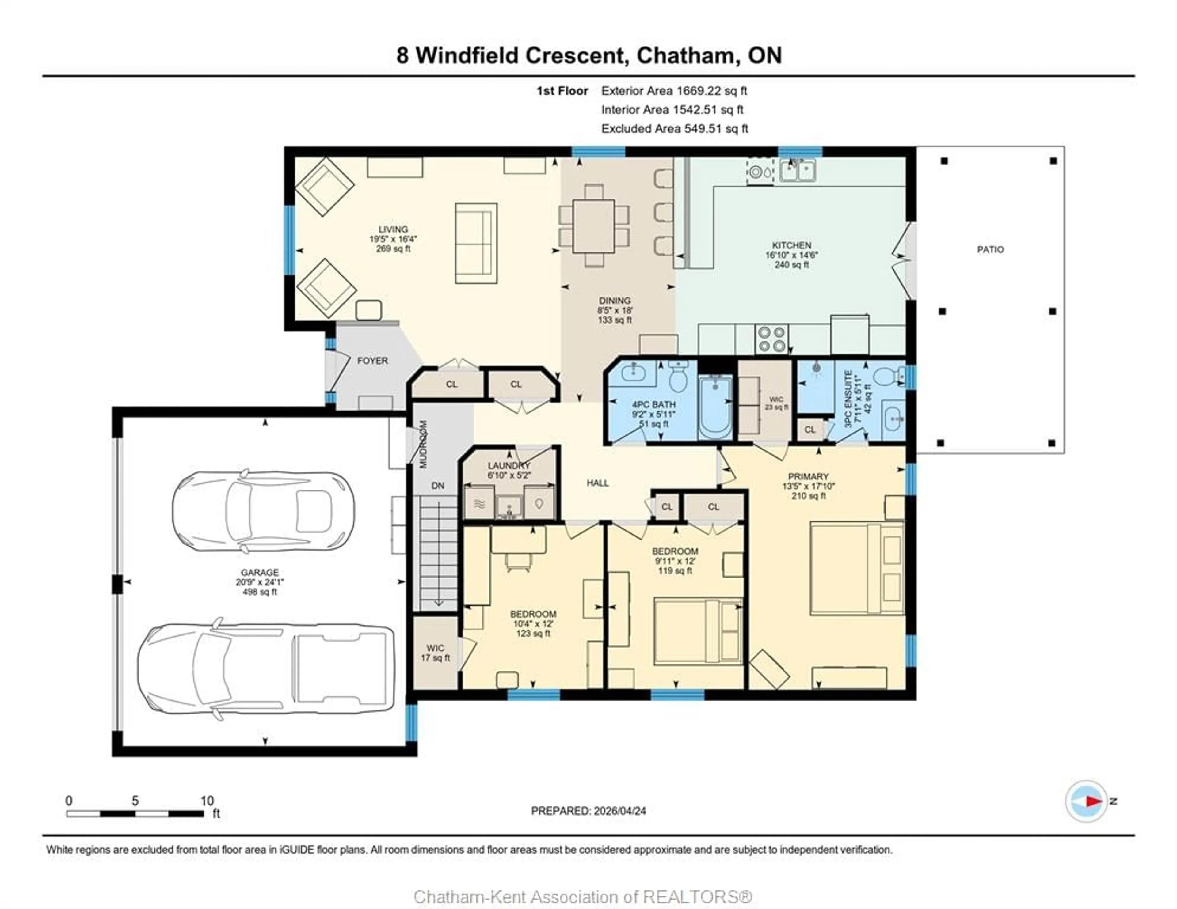 Floor plan for 8 Windfield Cres, Chatham Ontario N7L 5L2