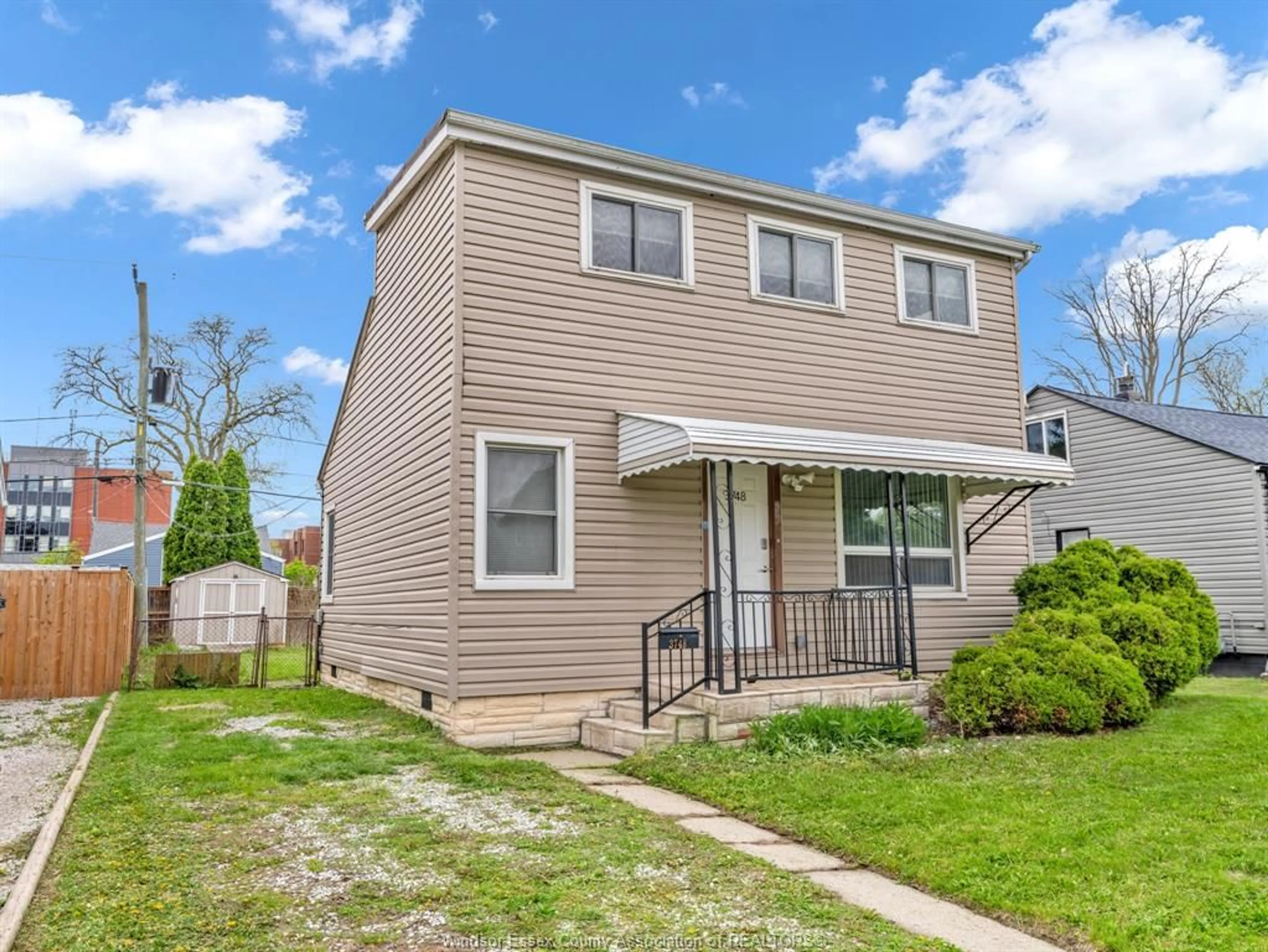 Home with vinyl exterior material, street for 3748 WHITNEY, Windsor Ontario N9C 2C4