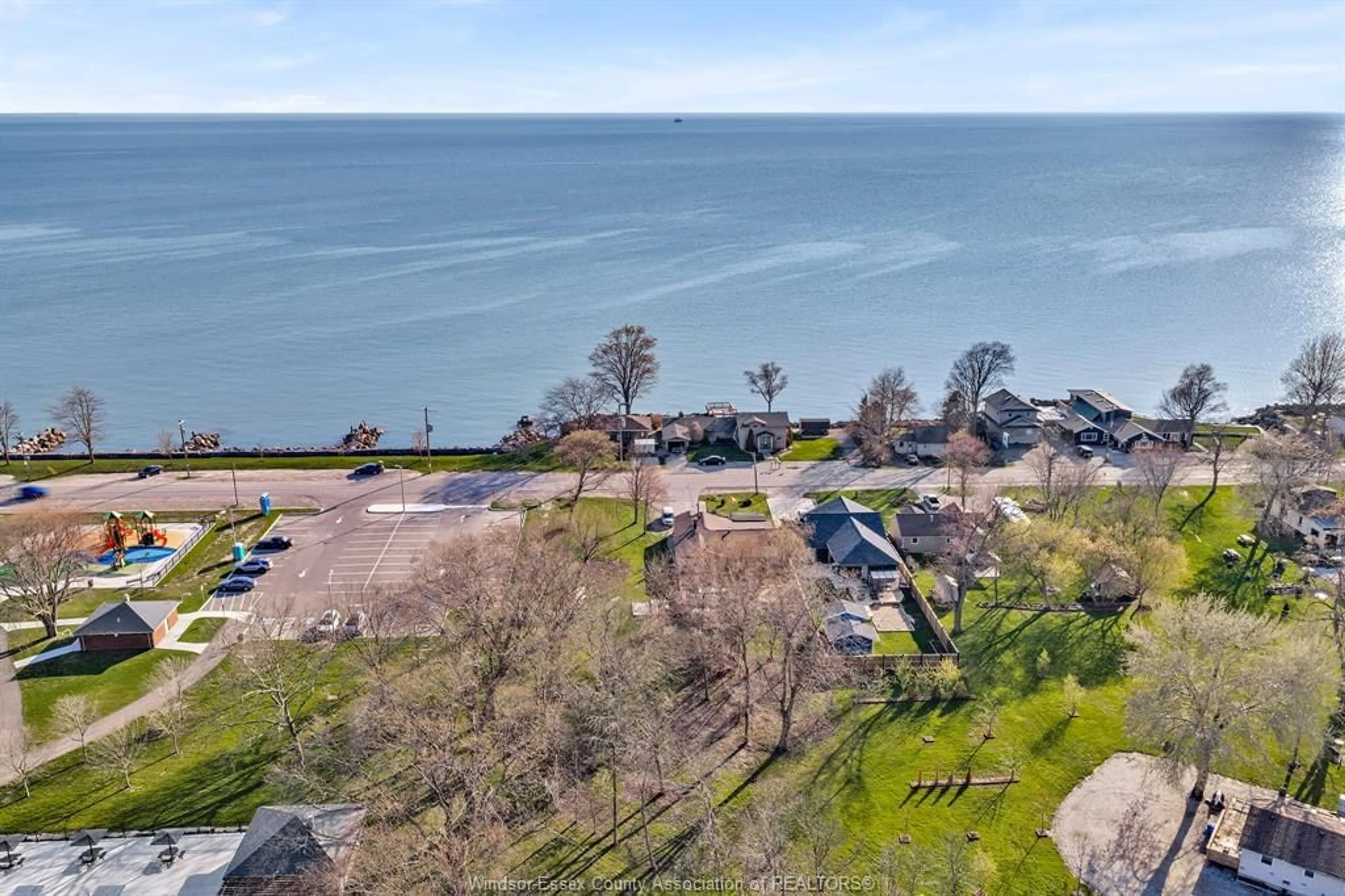 A pic from outside/outdoor area/front of a property/back of a property/a pic from drone, water/lake/river/ocean view for V/L POINT PELEE Dr, Leamington Ontario N8H 3V4