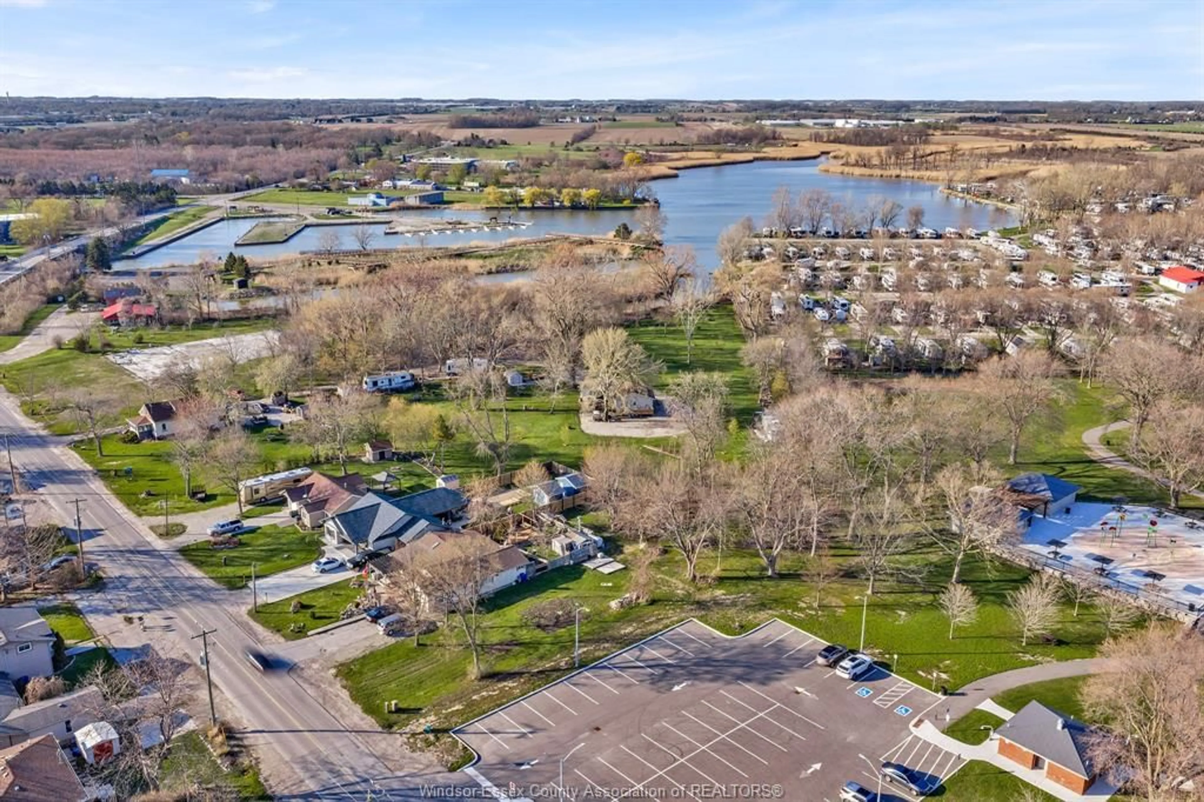 A pic from outside/outdoor area/front of a property/back of a property/a pic from drone, water/lake/river/ocean view for V/L POINT PELEE Dr, Leamington Ontario N8H 3V4
