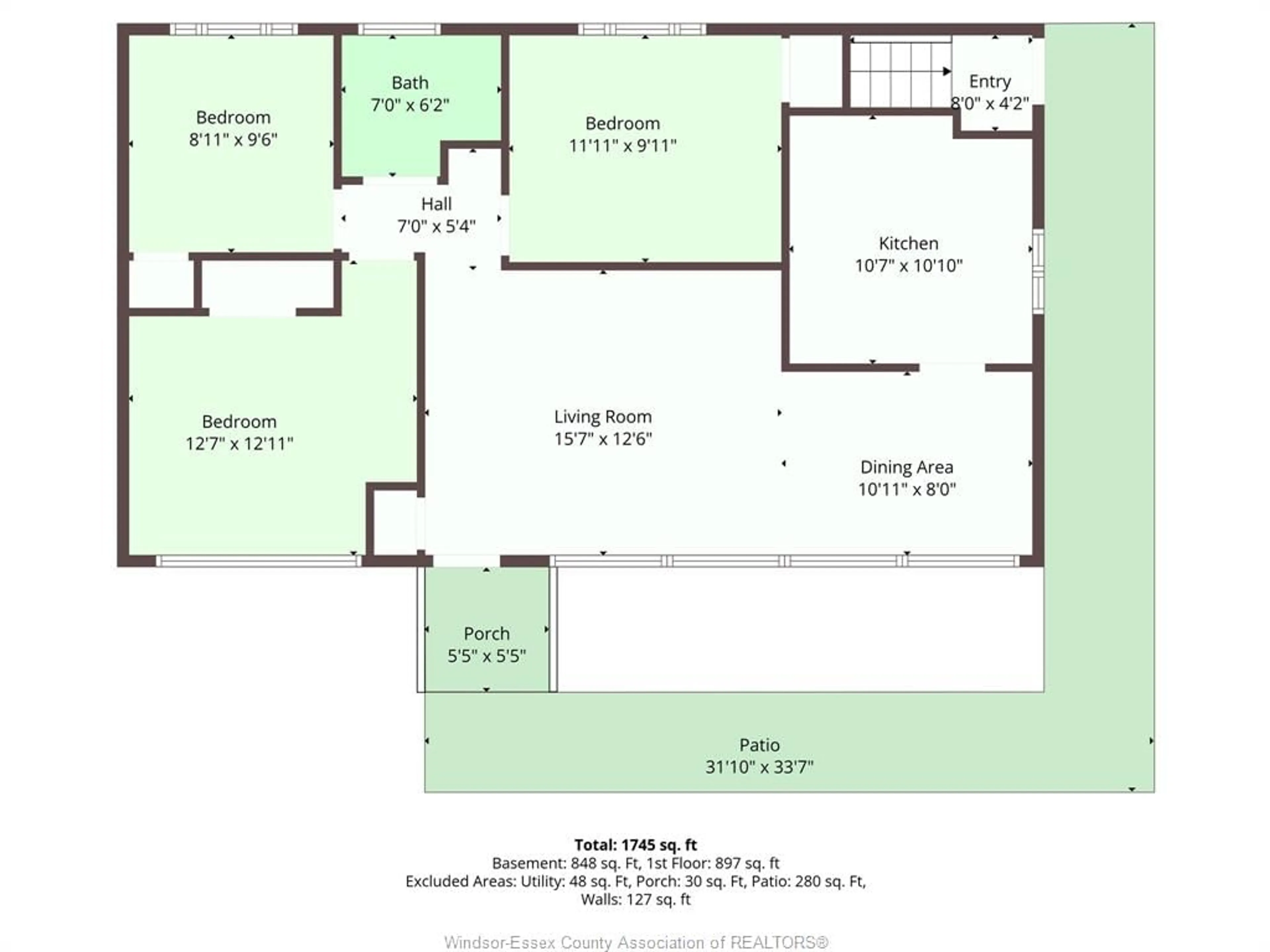 Floor plan for 3598 RANKIN Ave, Windsor Ontario N9E 3C5