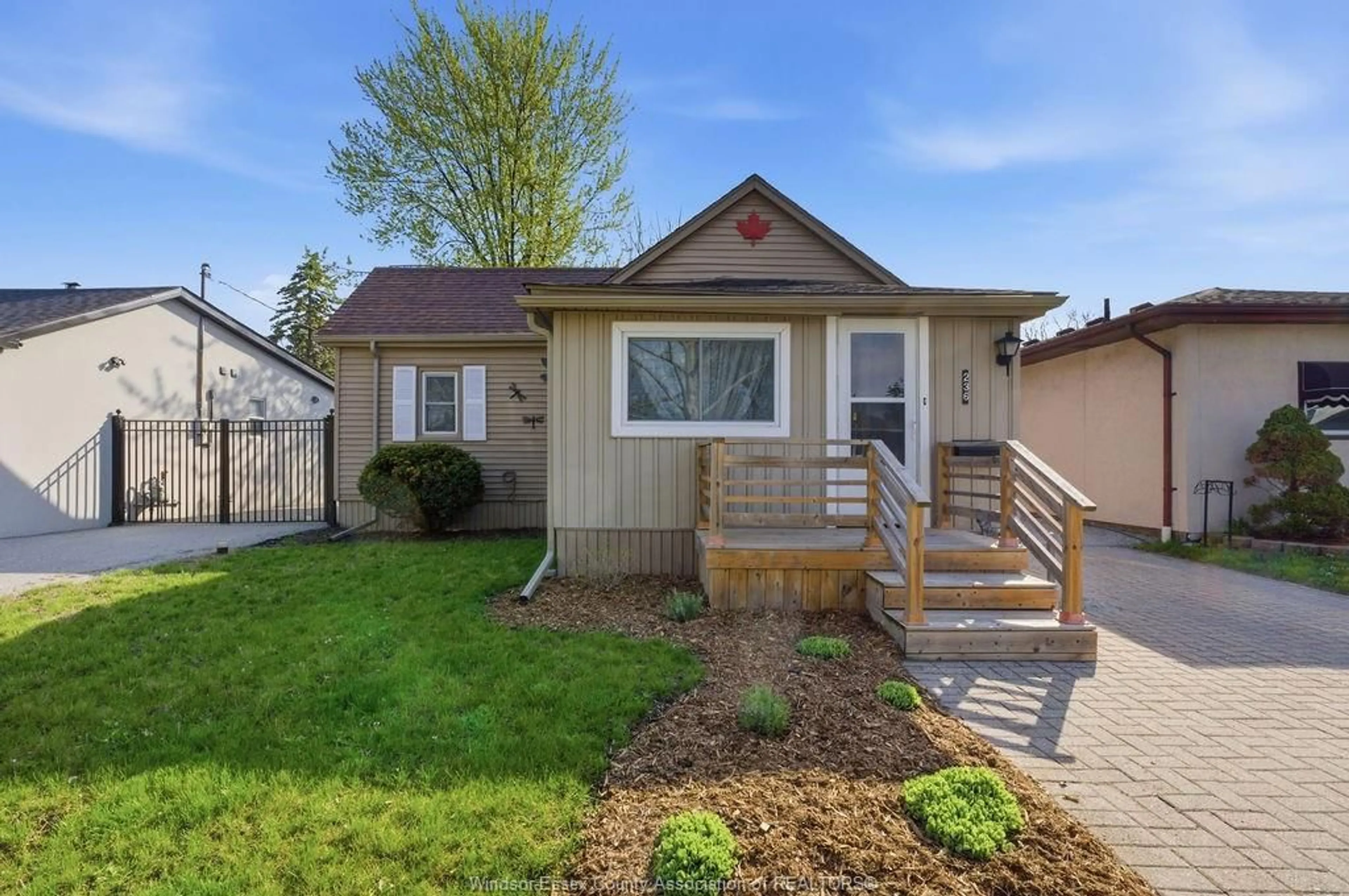 Home with vinyl exterior material, street for 236 FRANK Ave, Windsor Ontario N8S 3N8