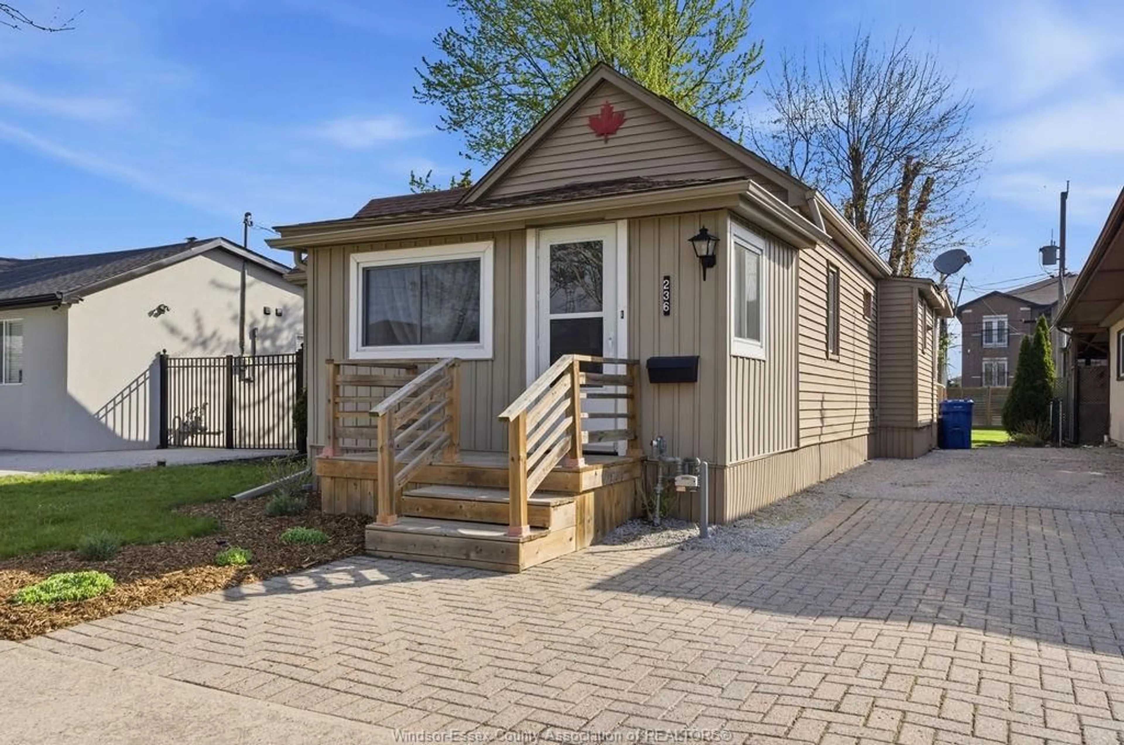 Home with vinyl exterior material, street for 236 FRANK Ave, Windsor Ontario N8S 3N8