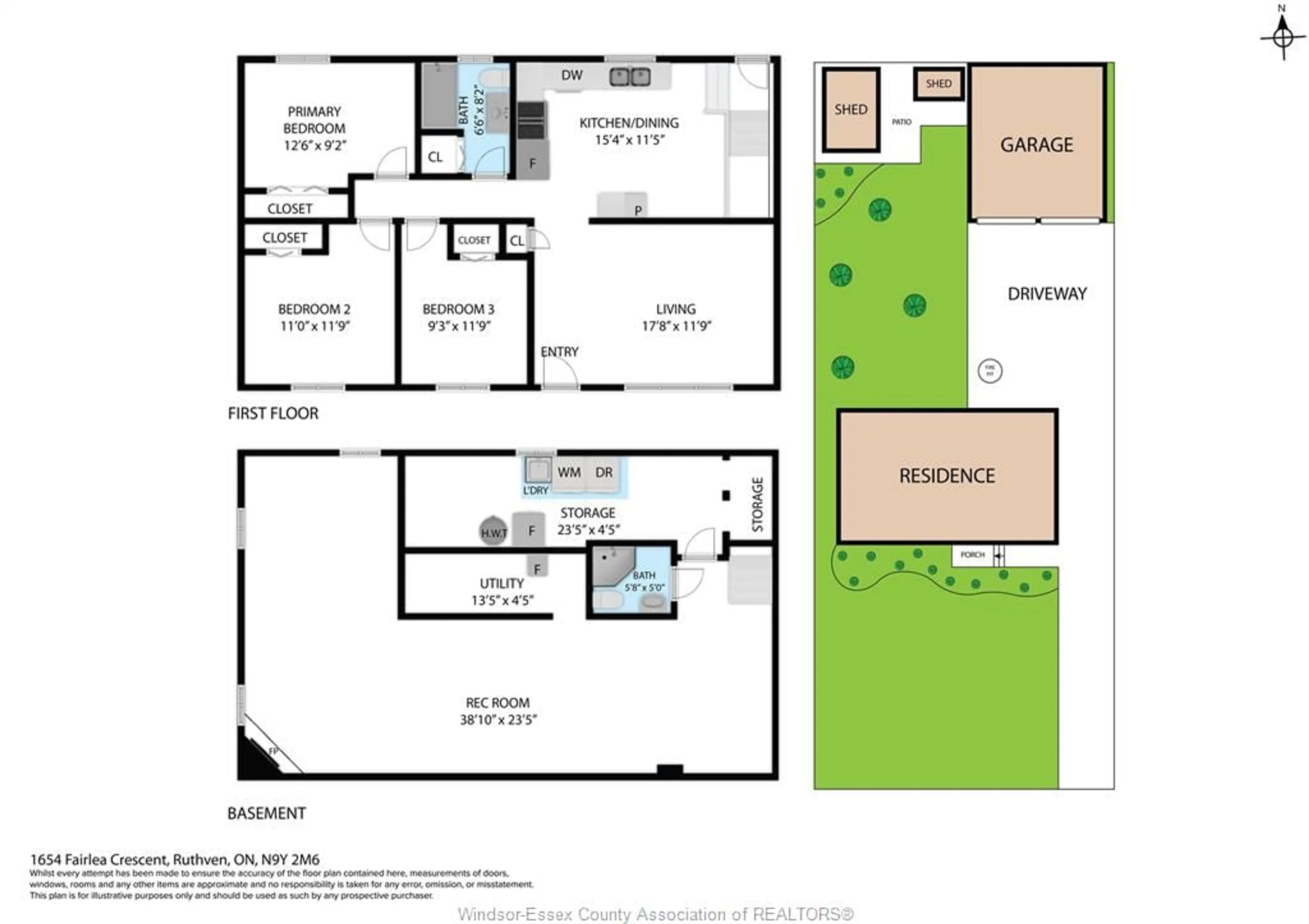 Floor plan for 1654 Fairlea Cres, Ruthven Ontario N0P 2G0