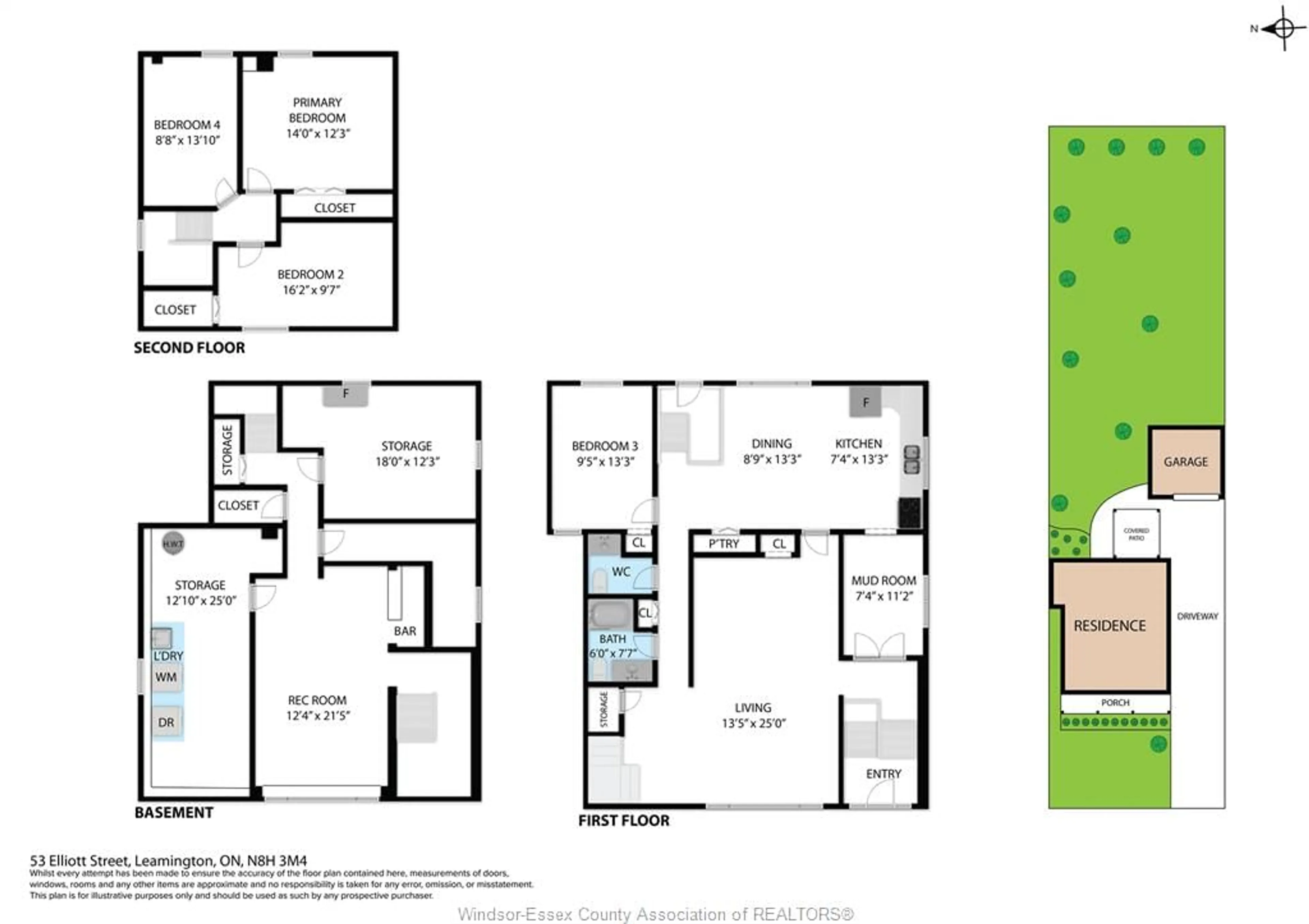 Floor plan for 53 Elliott St, Leamington Ontario N8H 3M4