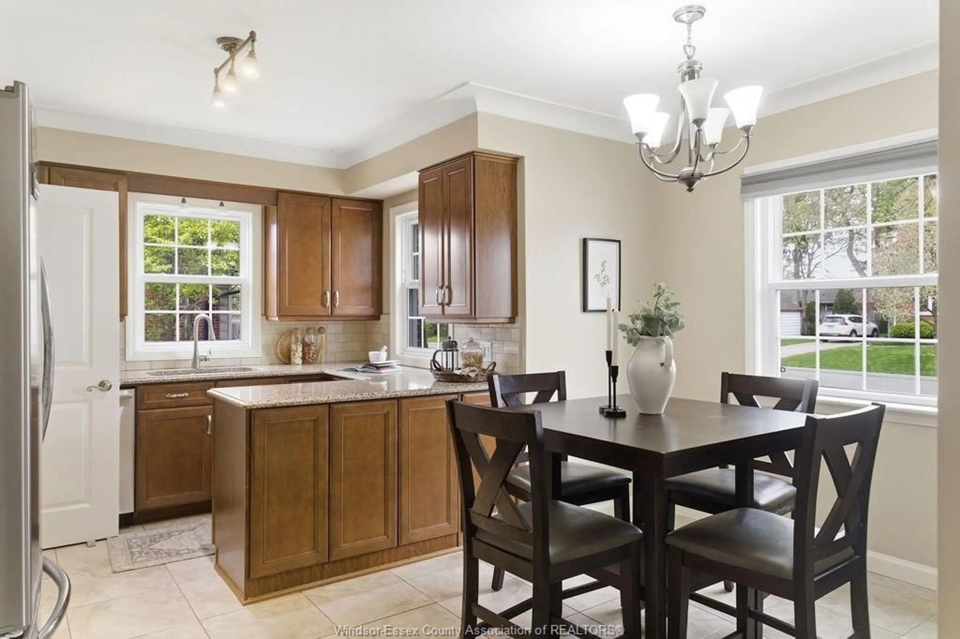 Open concept kitchen, ceramic/tile floor for 837 JANISSE Dr, Windsor Ontario N8S 2V5