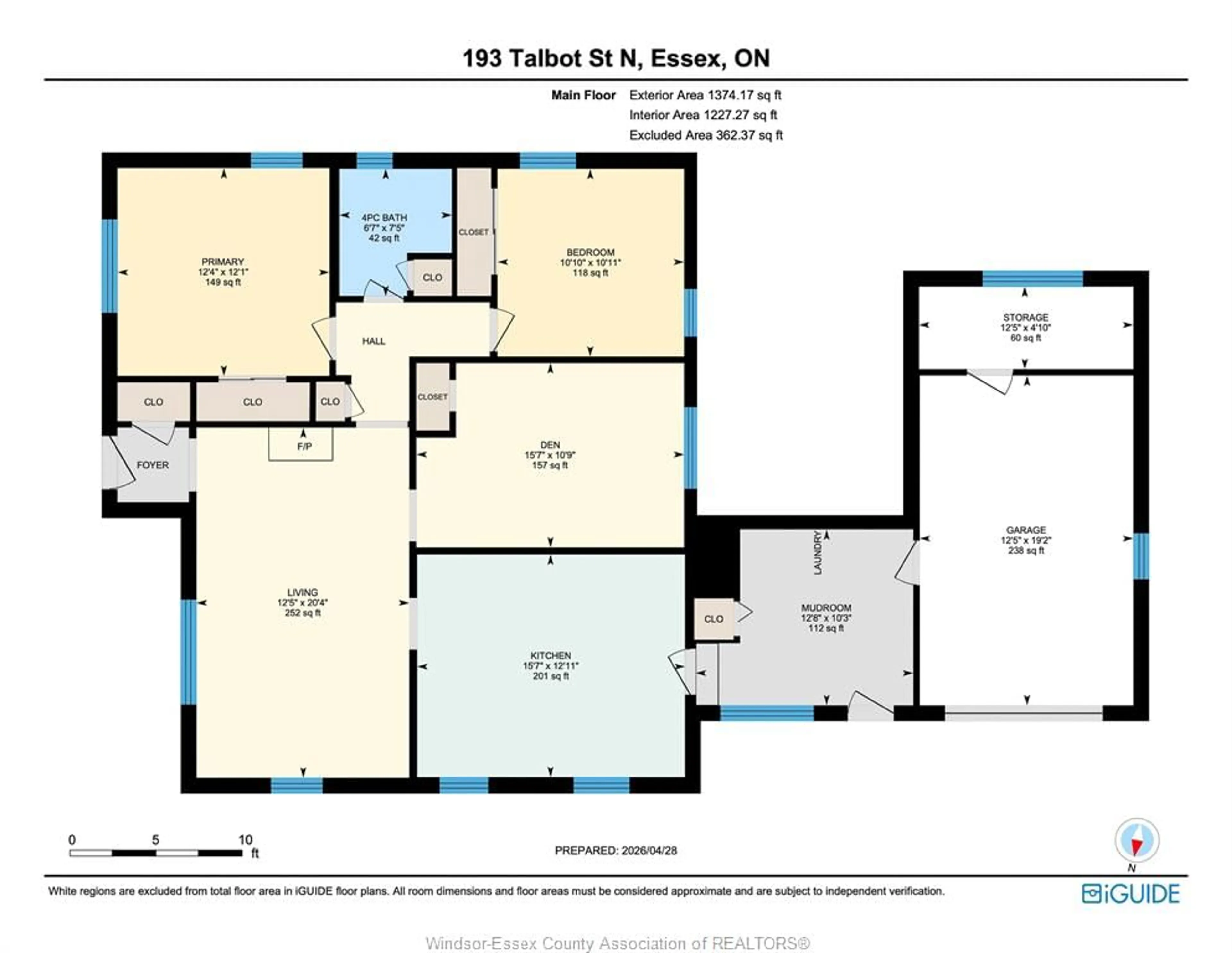Floor plan for 193 Talbot St, Essex Ontario N8M 2C9