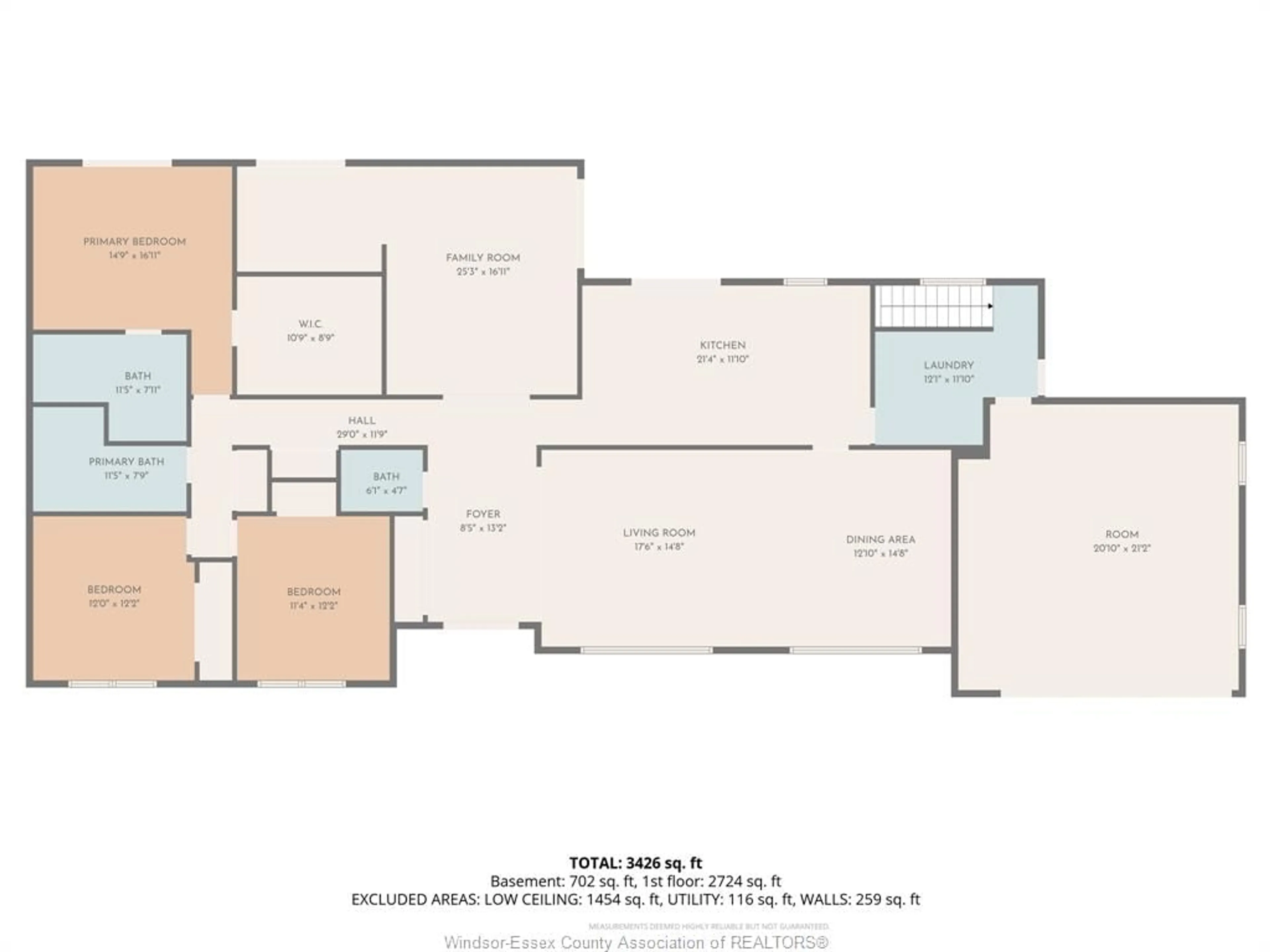 Floor plan for 2466 CURRY Ave, Windsor Ontario N9E 2S5
