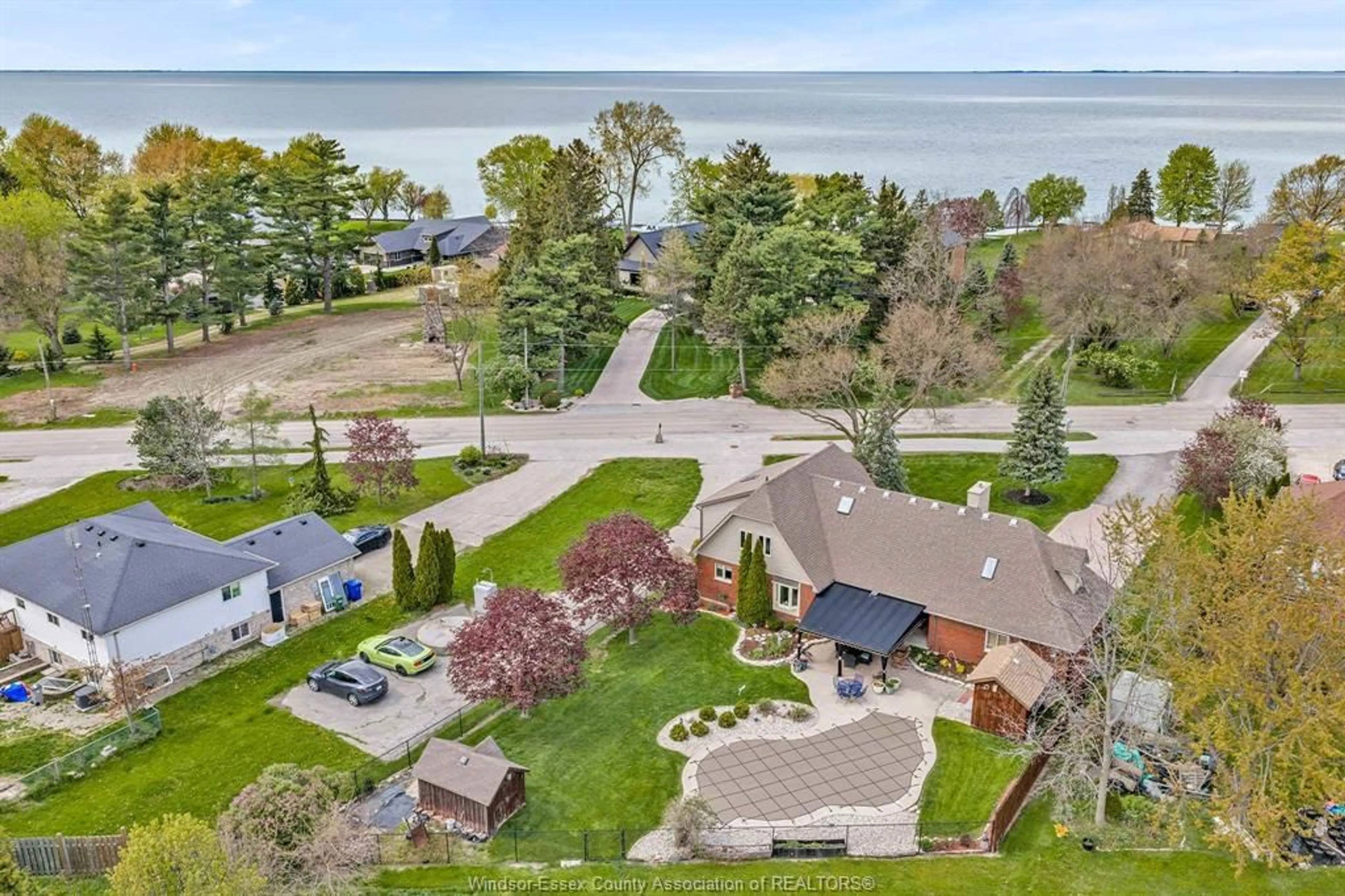 A pic from outside/outdoor area/front of a property/back of a property/a pic from drone, water/lake/river/ocean view for 1787 St. Clair Rd, Stoney Point Ontario N0R 1N0