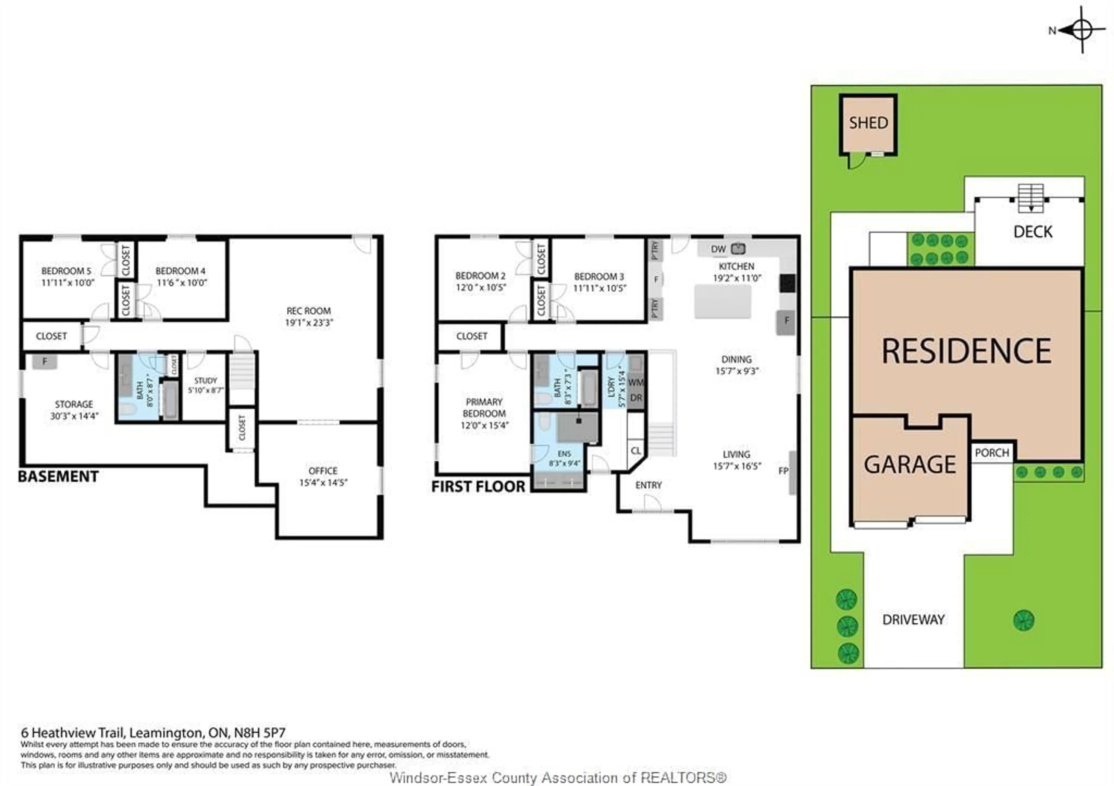 Floor plan for 6 HEATHVIEW Trail, Leamington Ontario N8H 0G3