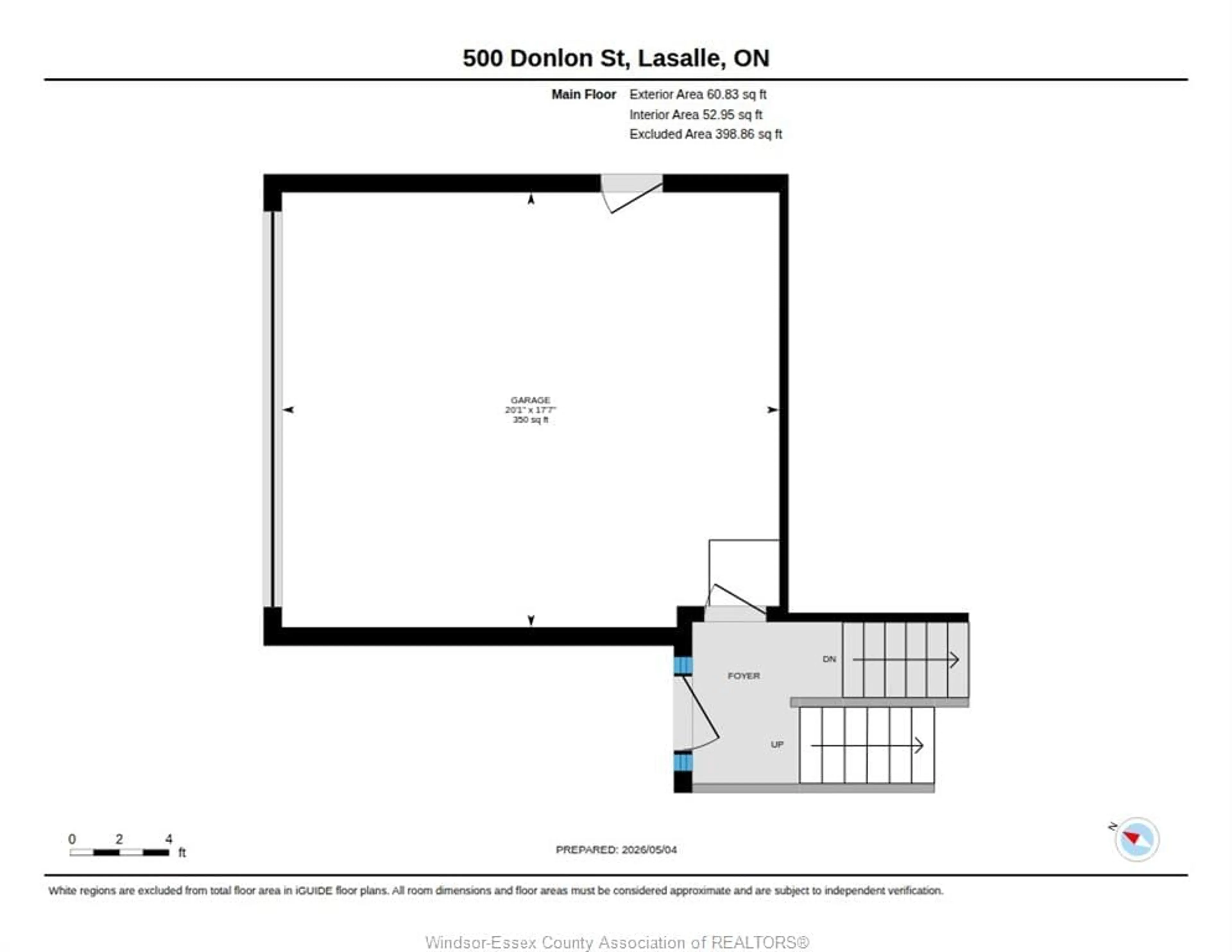 Floor plan for 500 DONLON, LaSalle Ontario N9J 3Y2