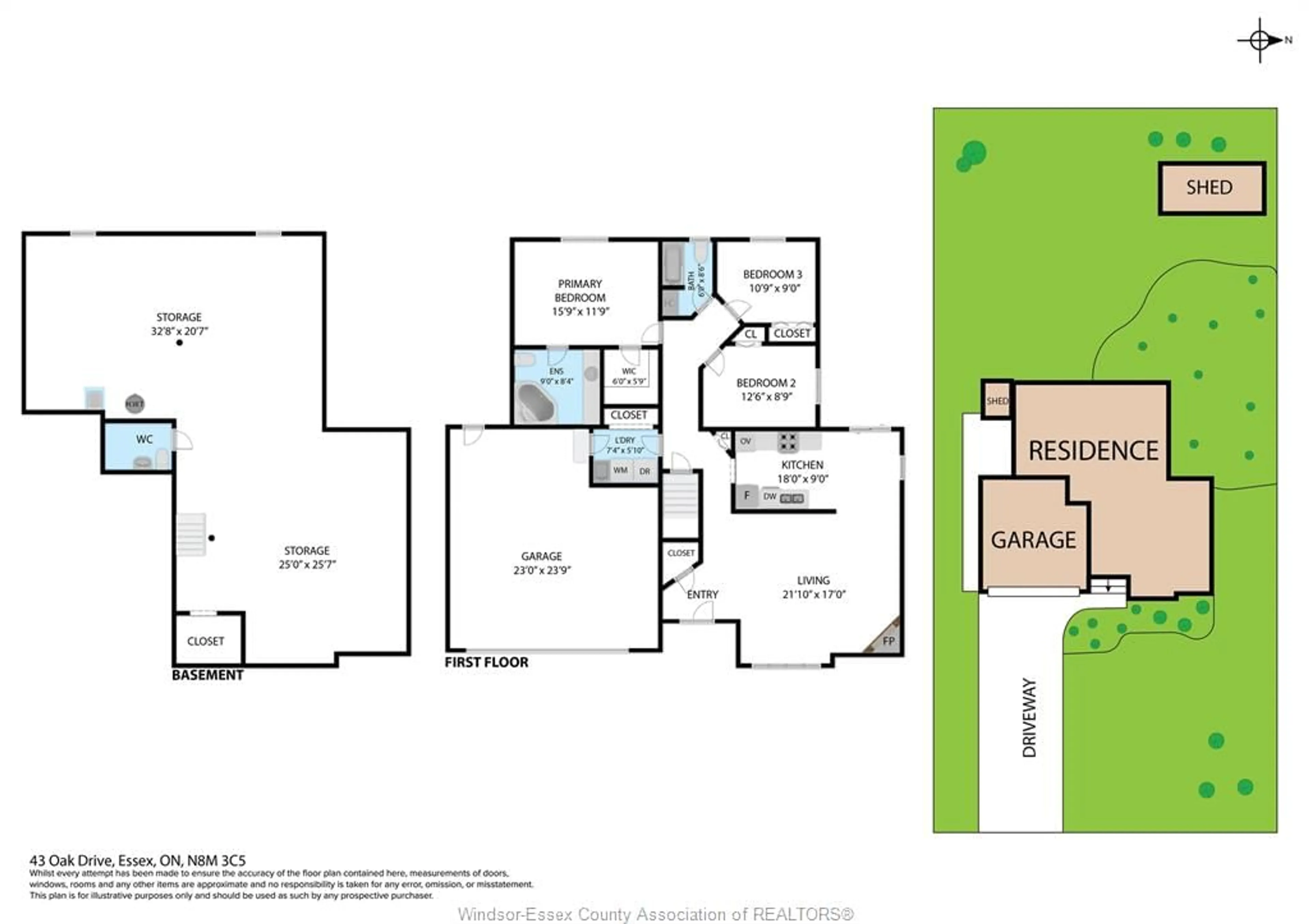 Floor plan for 43 Oak Dr, Essex Ontario N8M 3C5