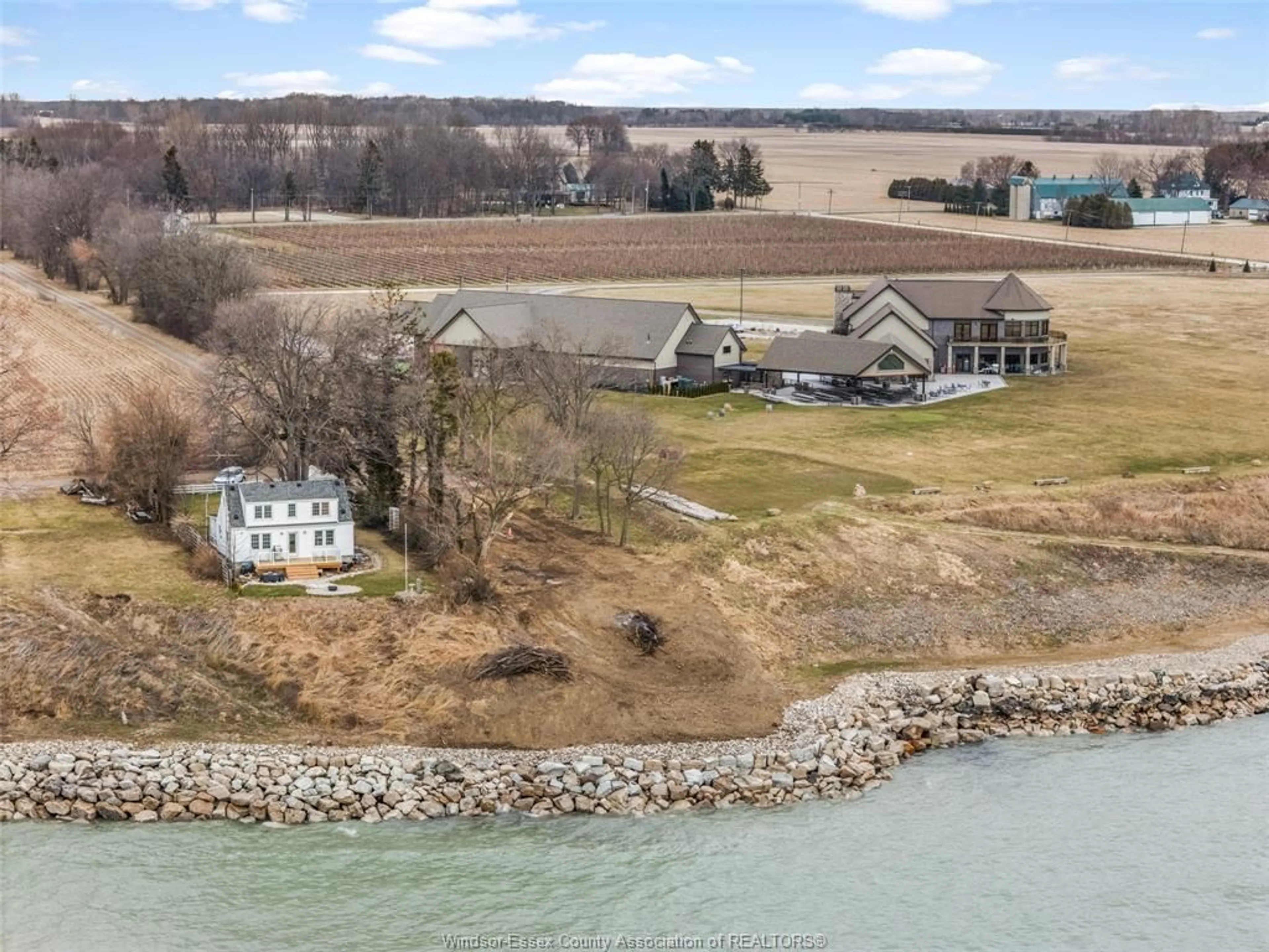 A pic from outside/outdoor area/front of a property/back of a property/a pic from drone, water/lake/river/ocean view for 147 Howe, Essex Ontario N0R 1G0