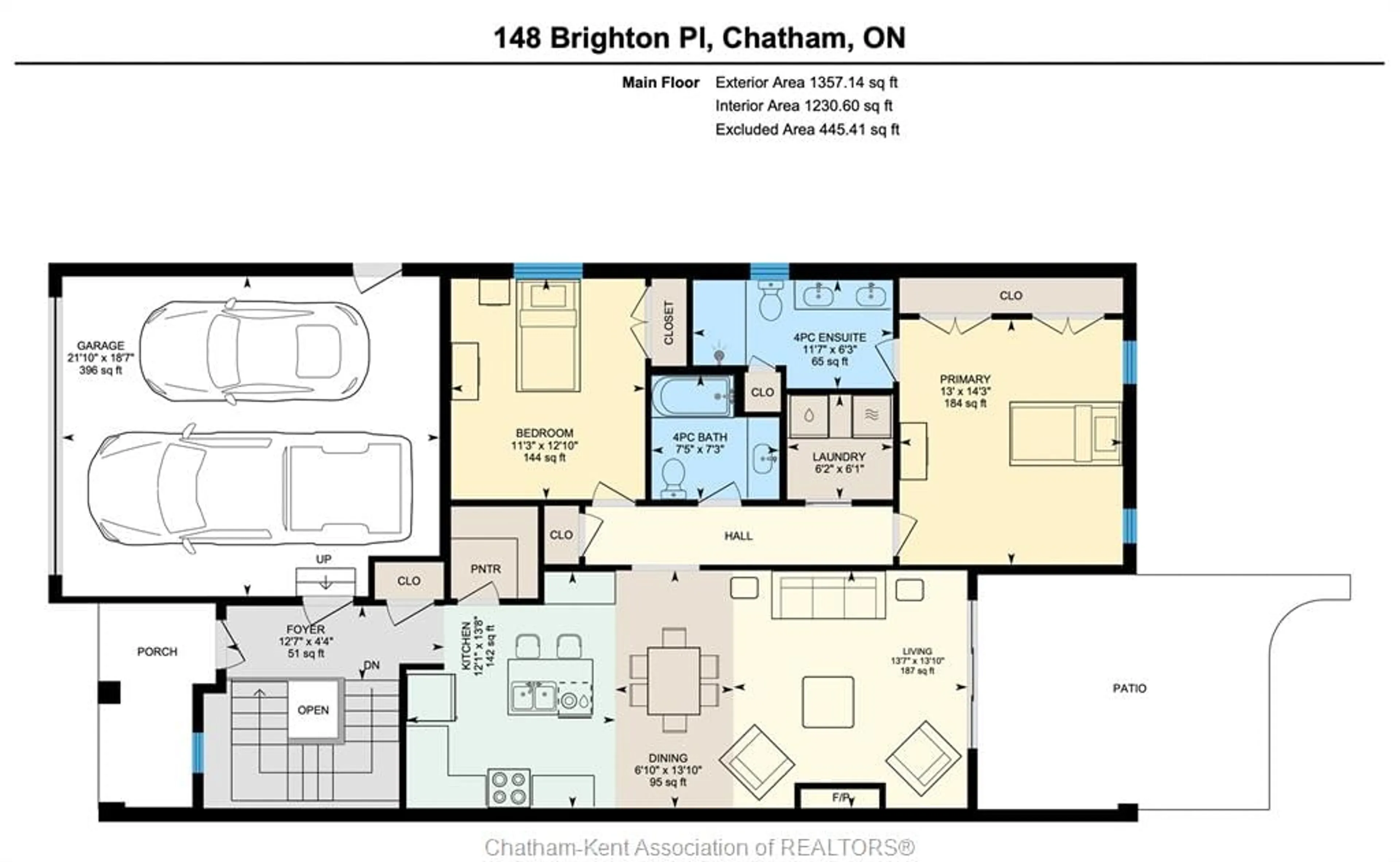Floor plan for 148 Brighton Pl, Chatham Ontario N7L 0G7