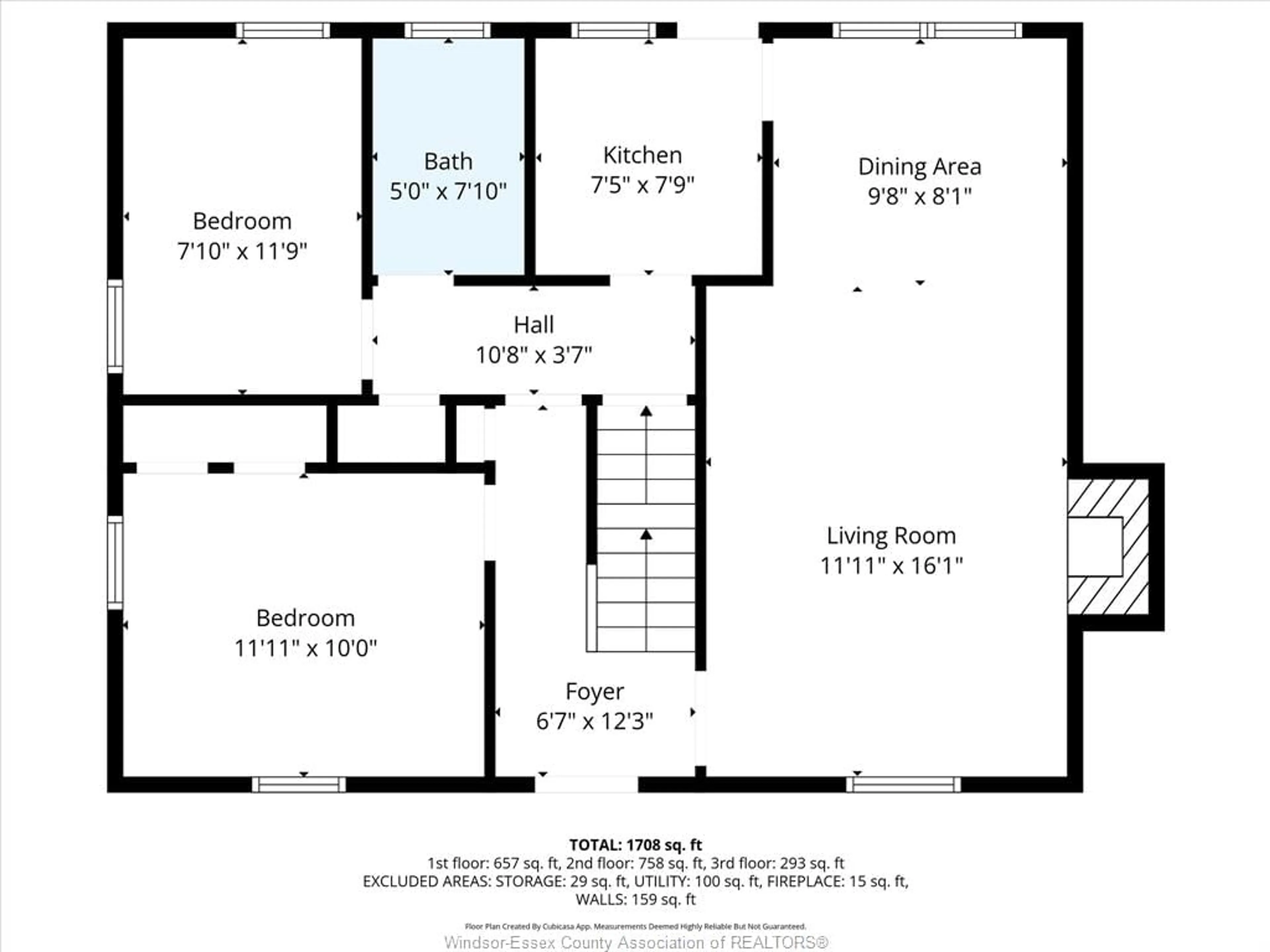 Floor plan for 3128 Church St, Windsor Ontario N9E 1V1
