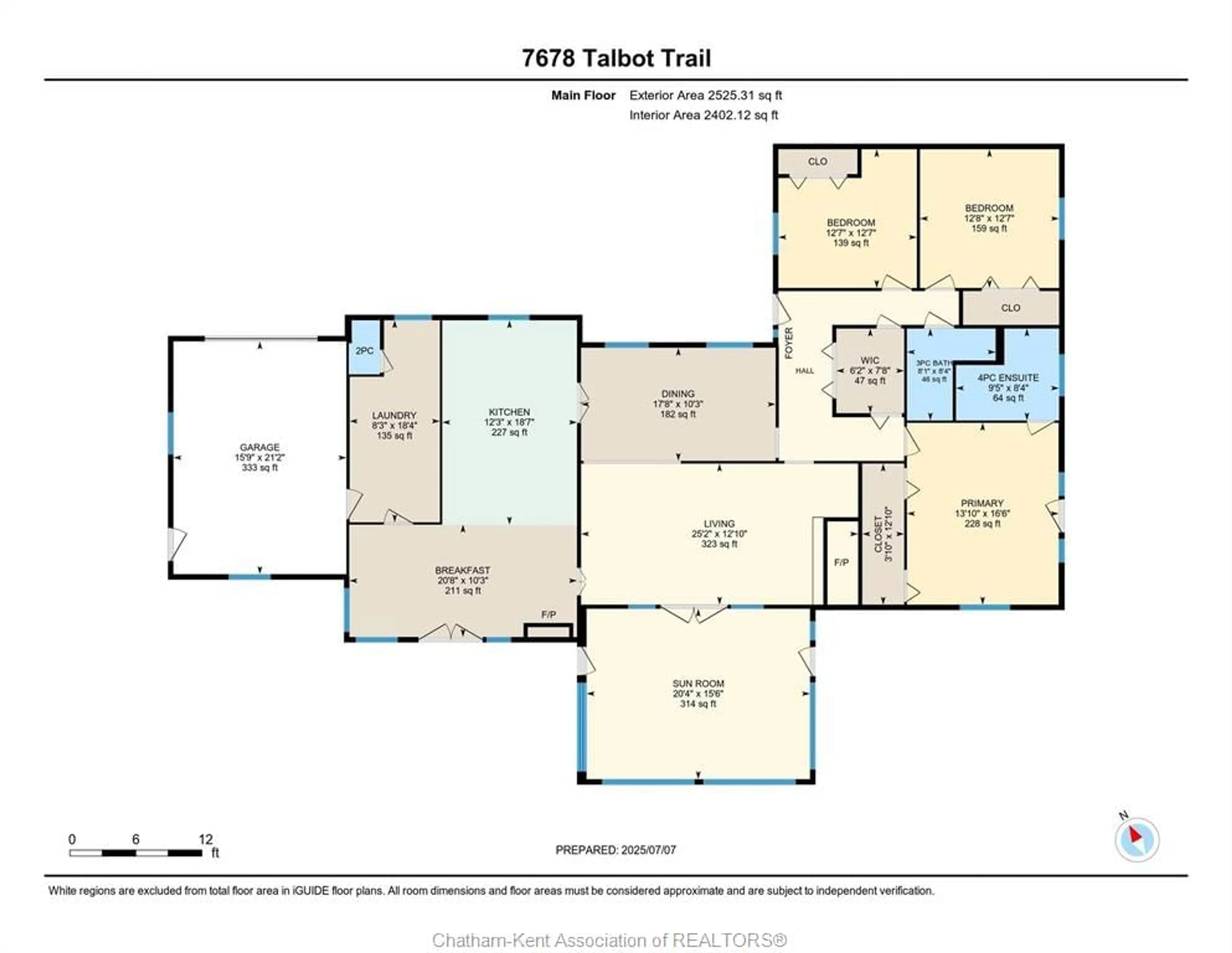 Floor plan for 7678 TALBOT Trail, Cedar Springs Ontario N0P 1A0