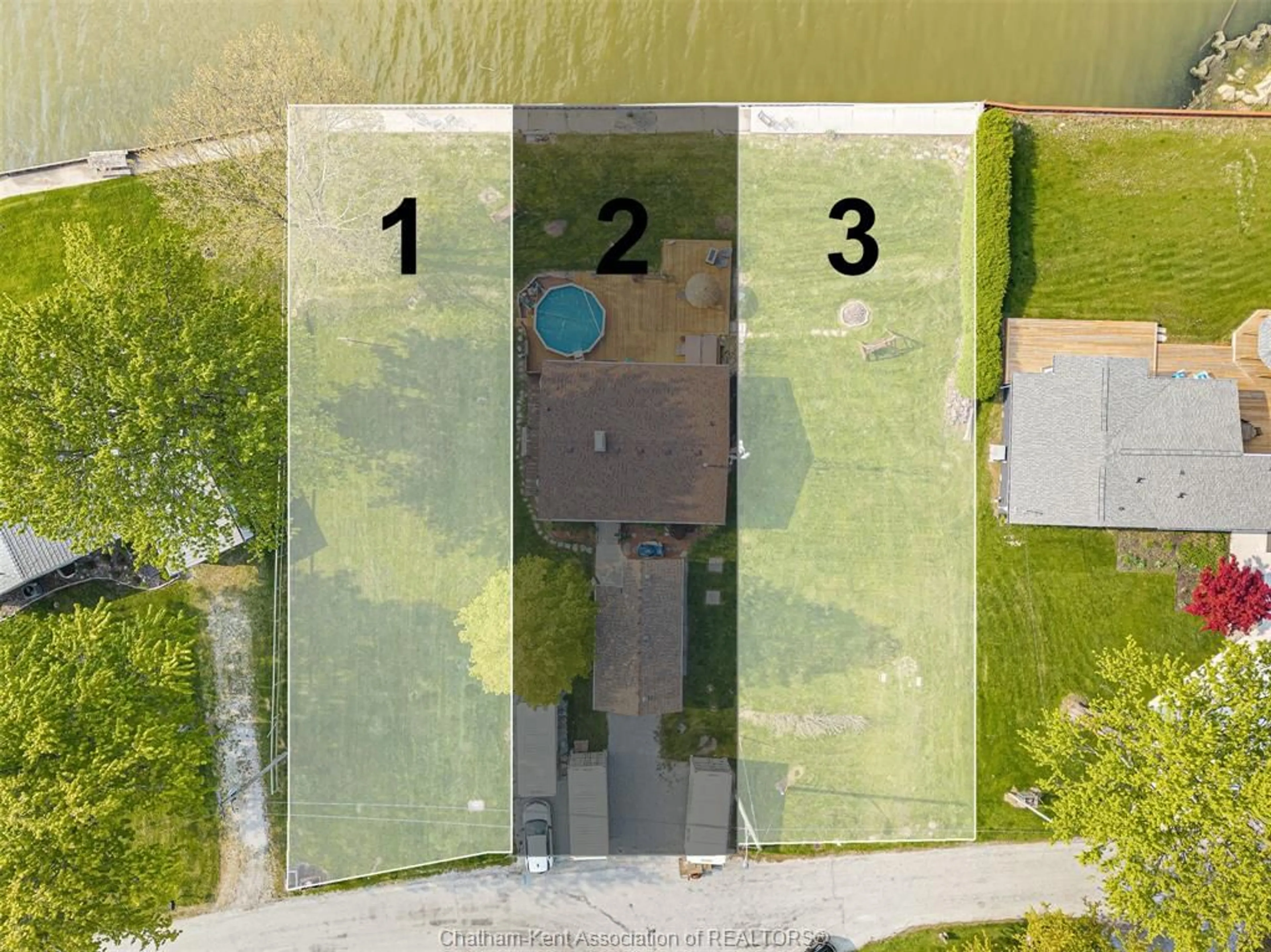A pic from outside/outdoor area/front of a property/back of a property/a pic from drone, water/lake/river/ocean view for 95 ISLAND Cres, Lighthouse Cove Ontario N0P 2L0
