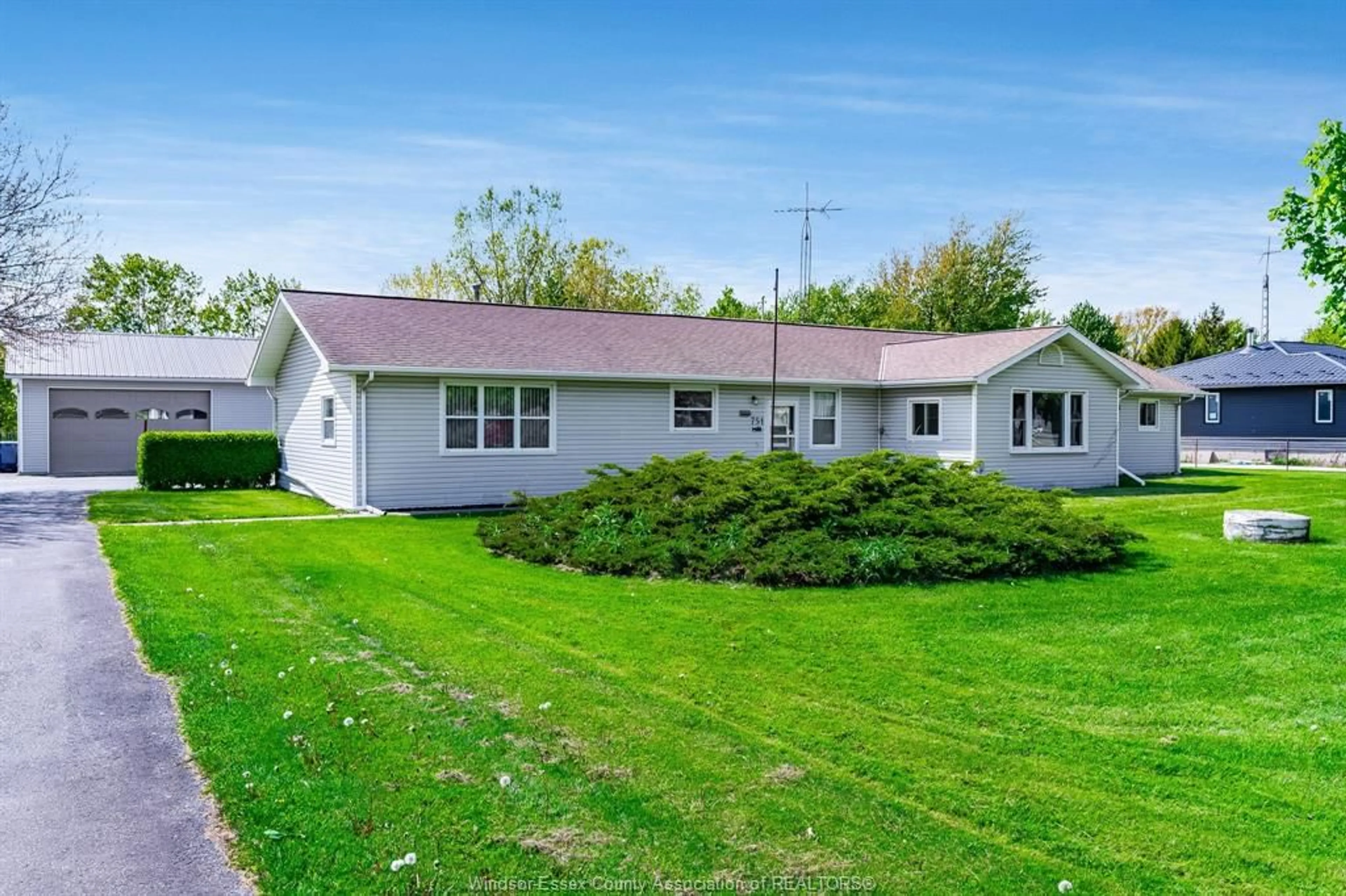 A pic from outside/outdoor area/front of a property/back of a property/a pic from drone, water/lake/river/ocean view for 751 HIGHWAY 77, Leamington Ontario N8H 3V8