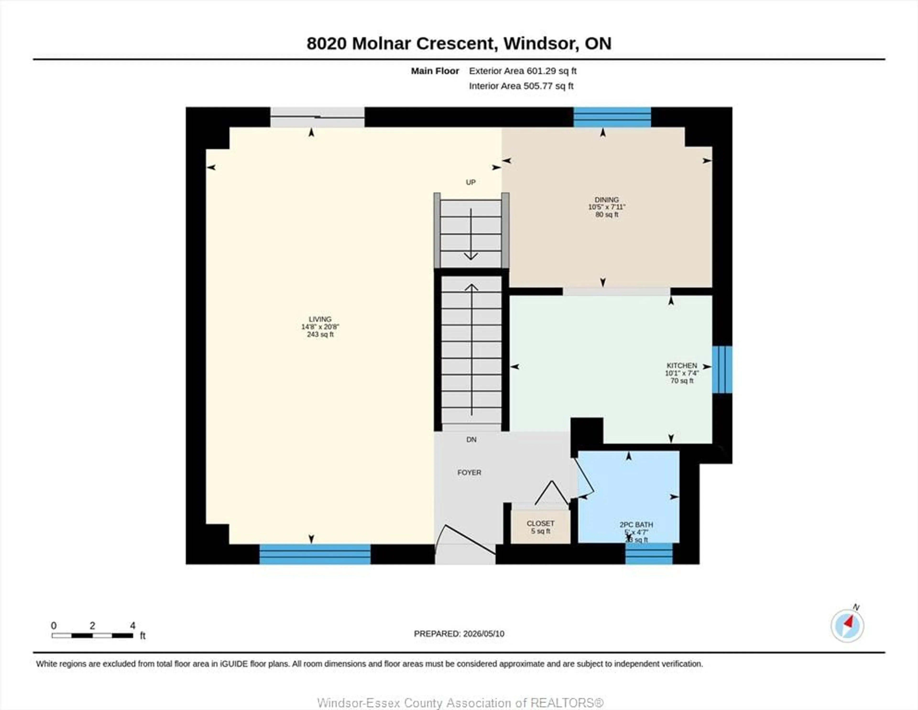 Floor plan for 8020 MOLNAR, Windsor Ontario N8R 2A5