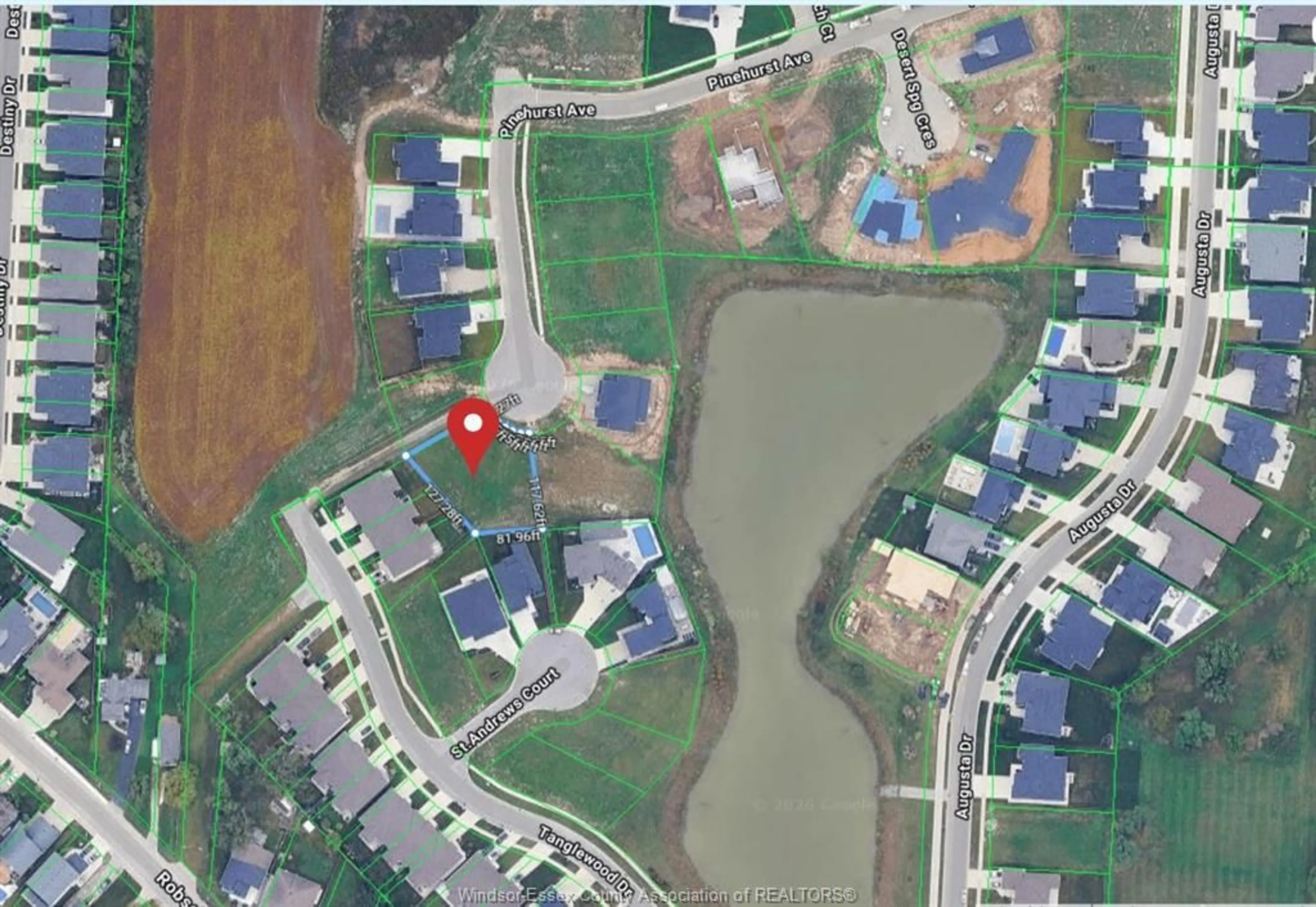 A pic from outside/outdoor area/front of a property/back of a property/a pic from drone, water/lake/river/ocean view for 1 Cypress Pointe, Leamington Ontario N8H 0C7