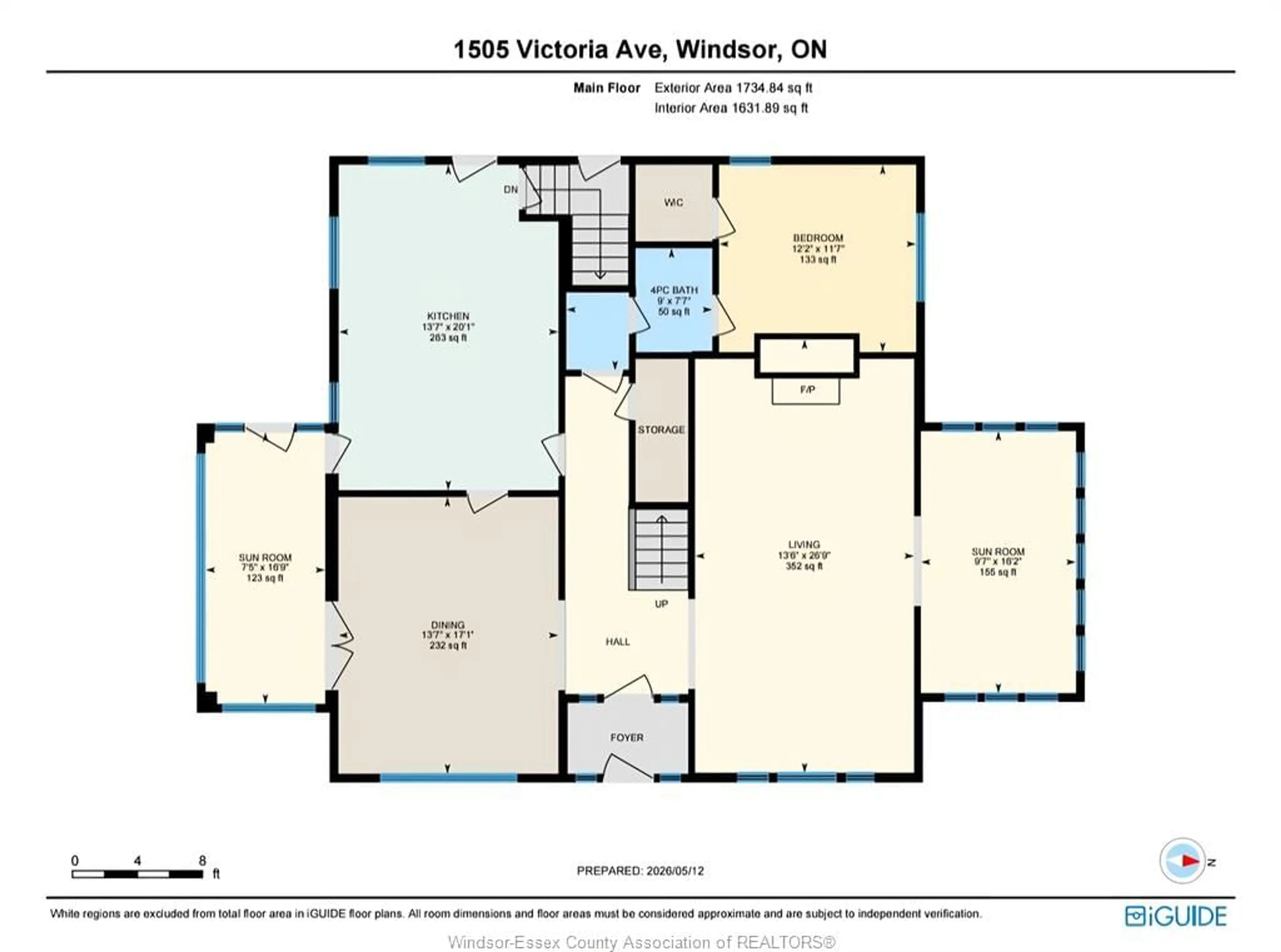 Floor plan for 1505 Victoria Ae. #Victoria Ave, Windsor Ontario N8X 1P4