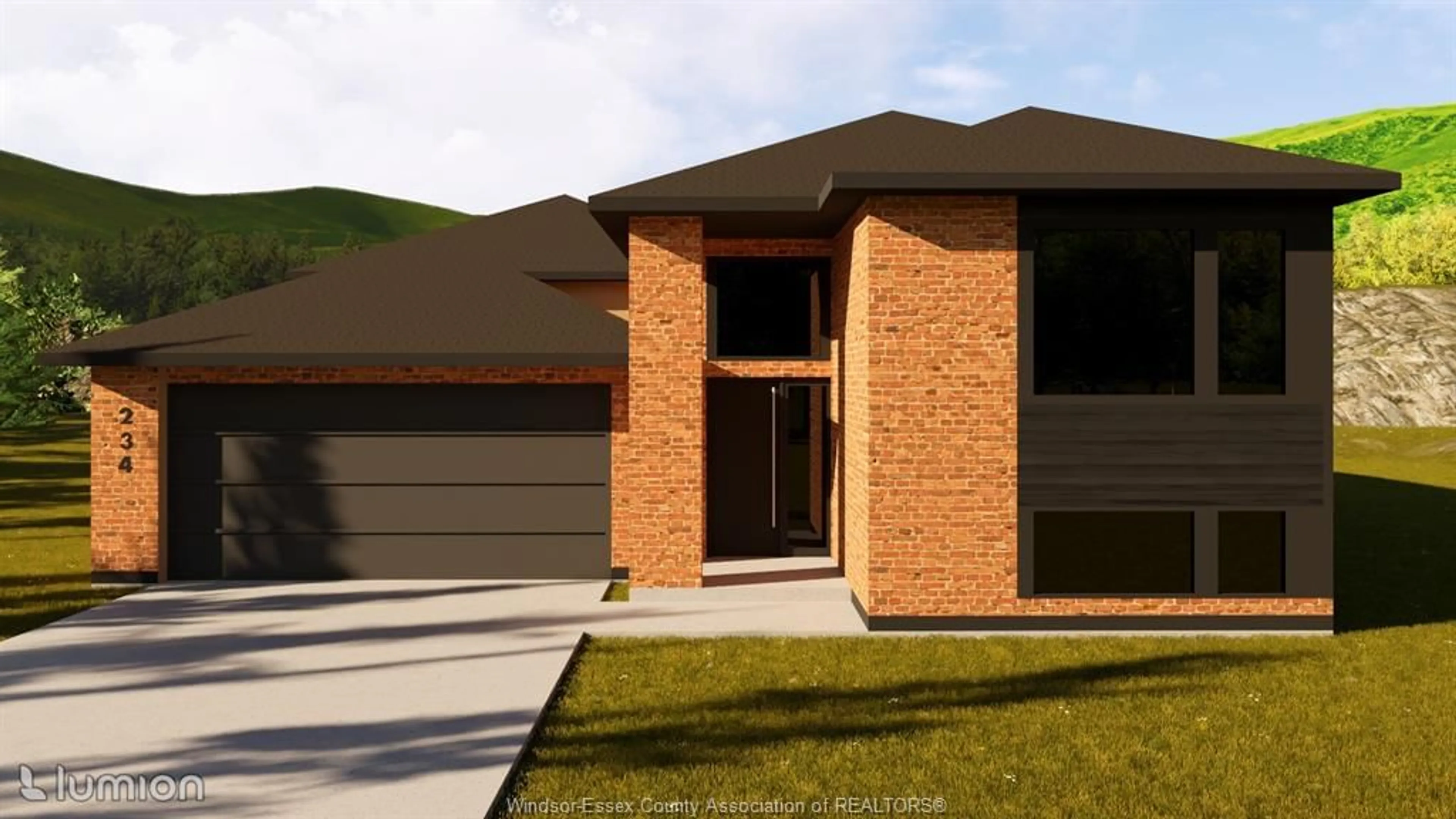 Home with brick exterior material, street for 12187 DUCHARME Lane, McGregor Ontario N0R 1J0