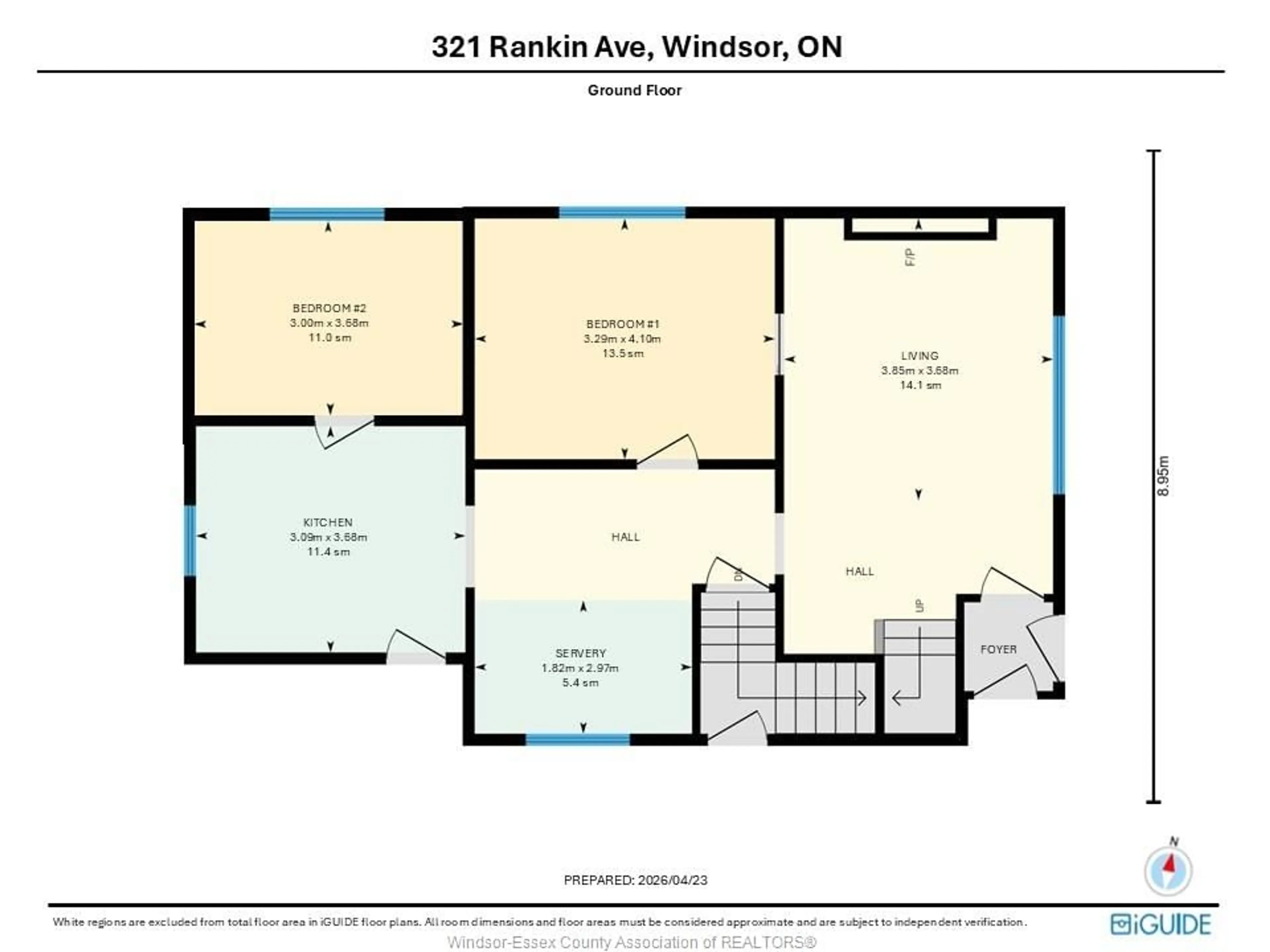 Floor plan for 321 RANKIN Ave, Windsor Ontario N9B 2R7
