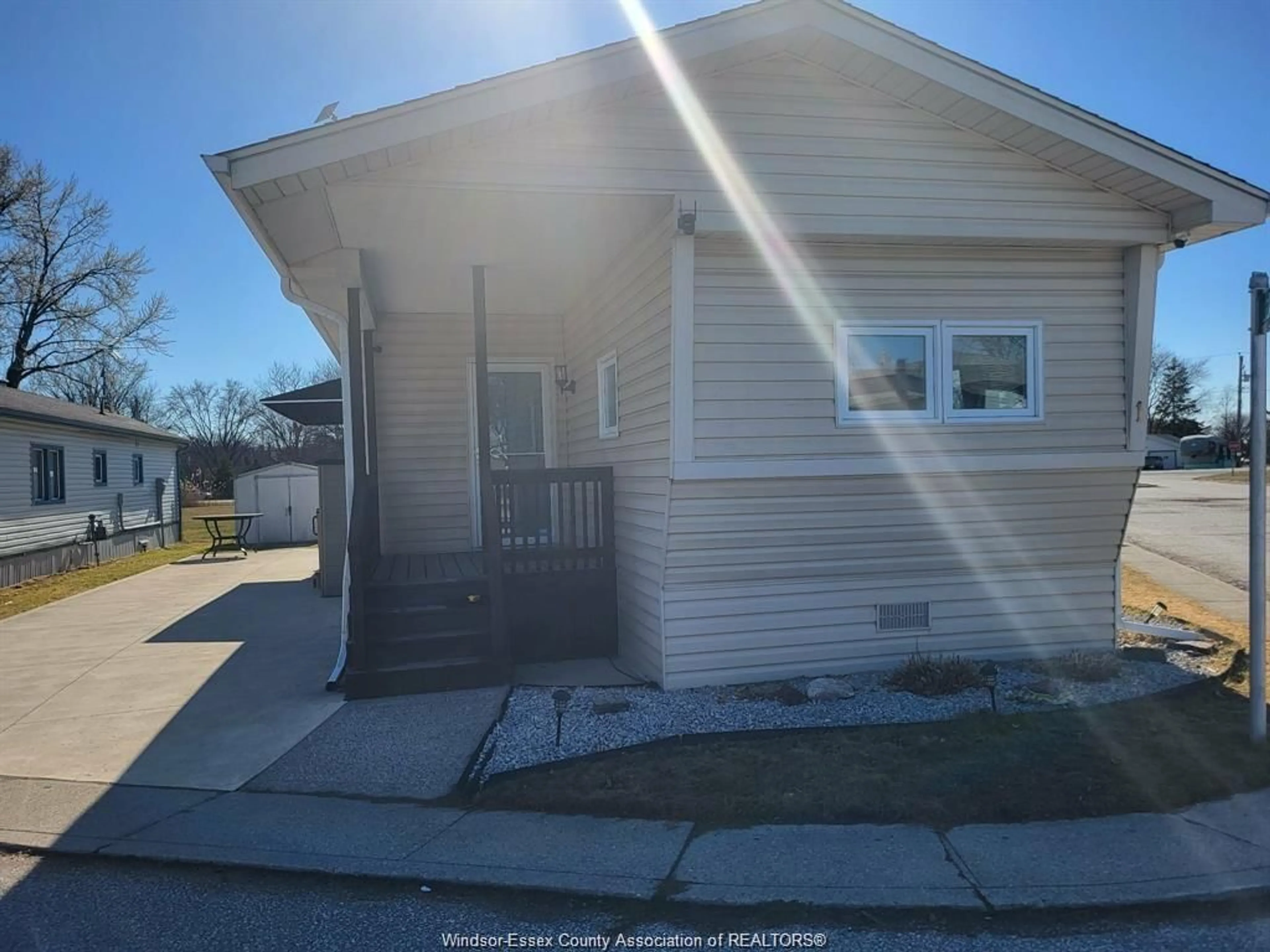 Home with vinyl exterior material, street for 1 WILDER #MOBILE HOME ONLY, Lakeshore Ontario N8N 2S9