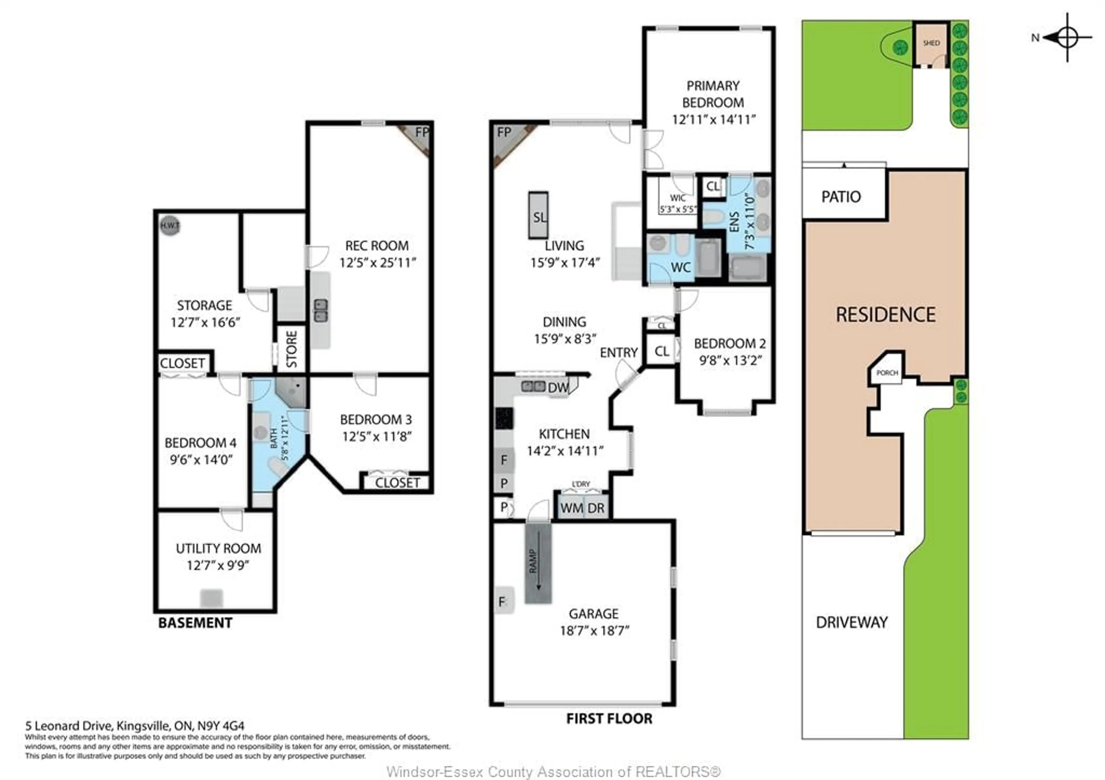Floor plan for 5 Leonard Dr, Kingsville Ontario N9Y 4G4