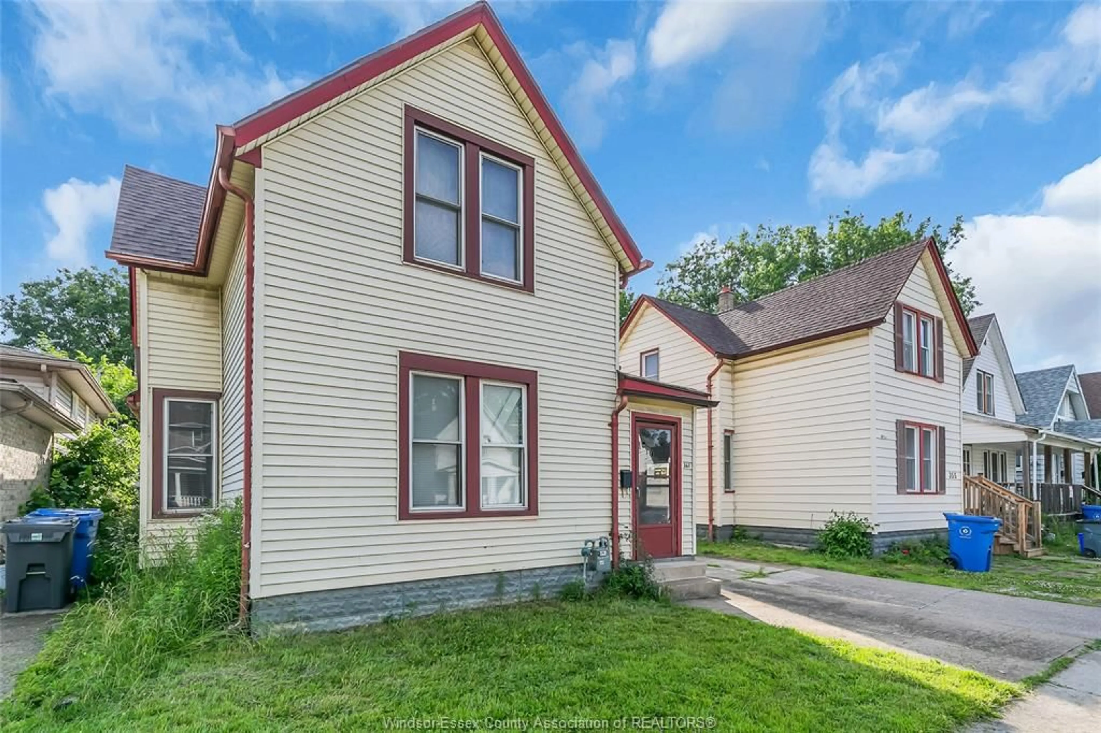 Home with vinyl exterior material, street for 361 BRIDGE Ave, Windsor Ontario N9B 1C7
