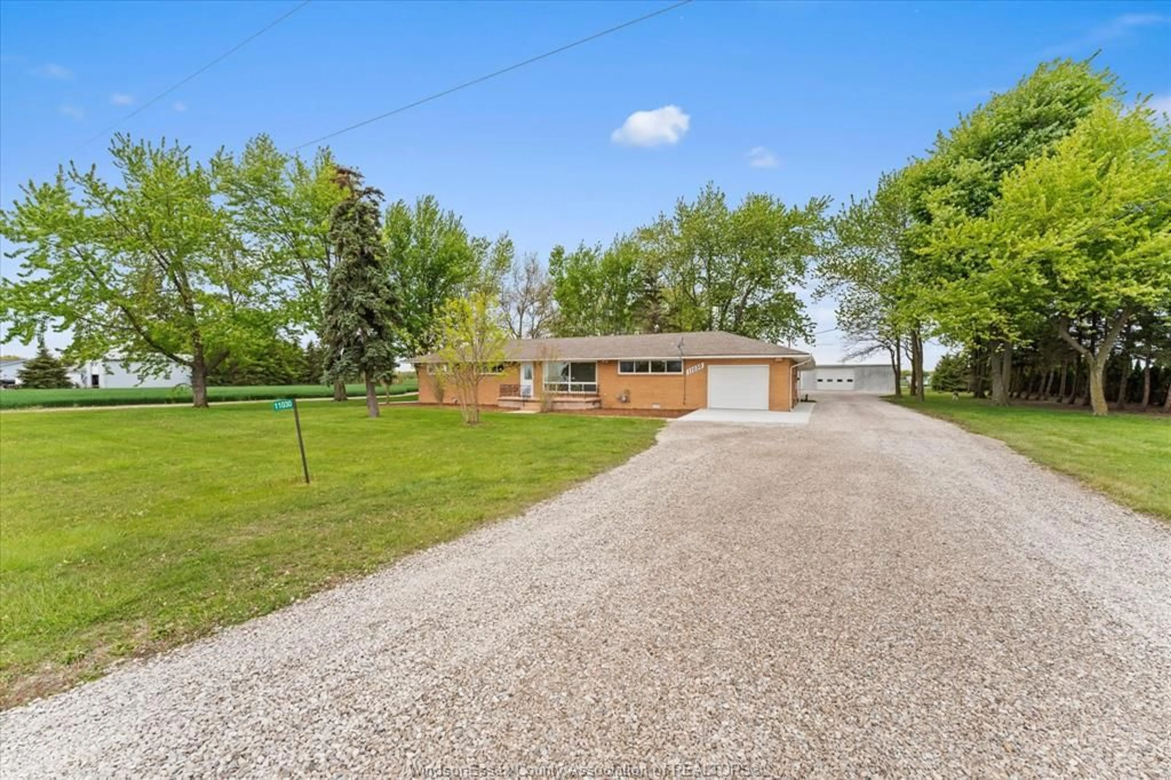 A pic from outside/outdoor area/front of a property/back of a property/a pic from drone, street for 11030 WALKER SIDE ROAD, McGregor Ontario N8M 2X6