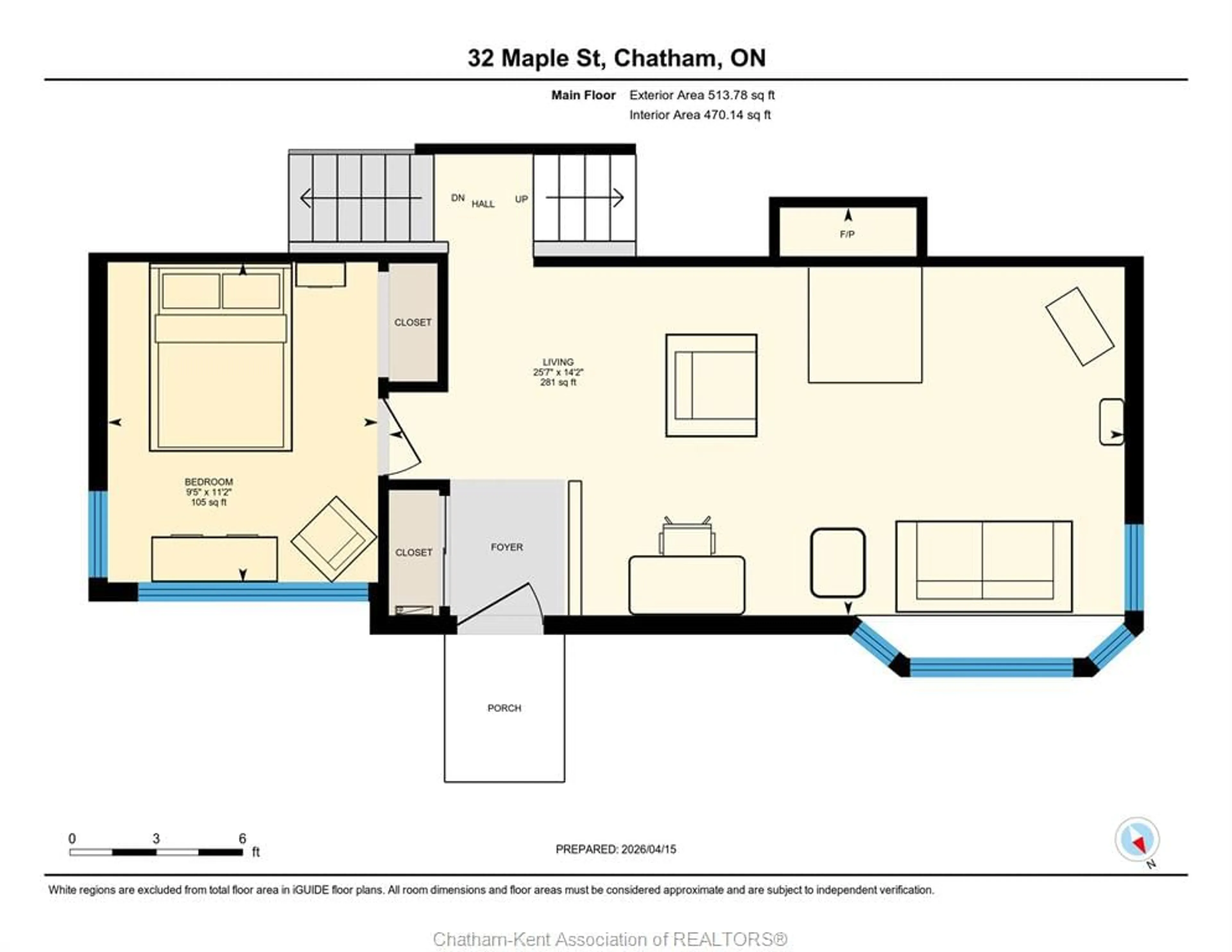 Floor plan for 32 MAPLE St, Chatham Ontario N7L 2E6