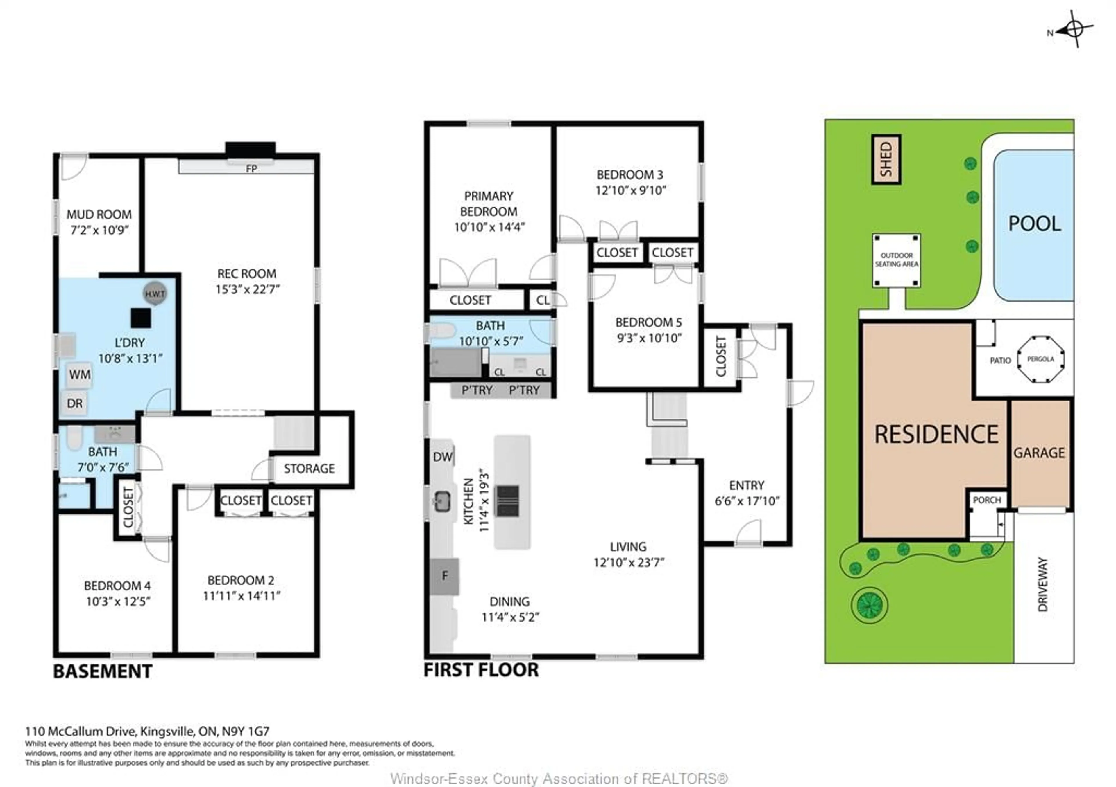 Floor plan for 110 McCallum Dr, Kingsville Ontario N9Y 1G7
