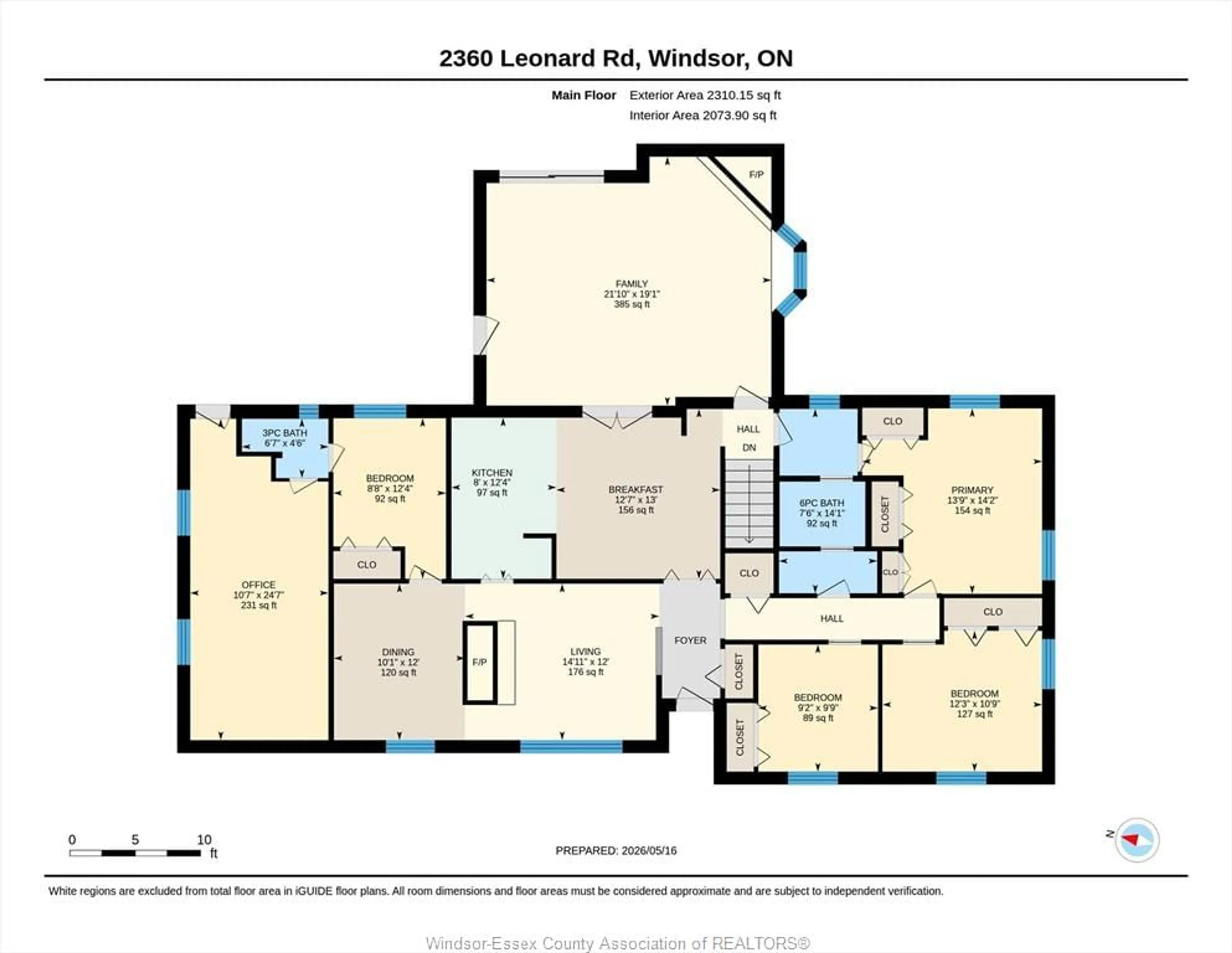 Floor plan for 2360 LEONARD Rd, Windsor Ontario N8W 4L7
