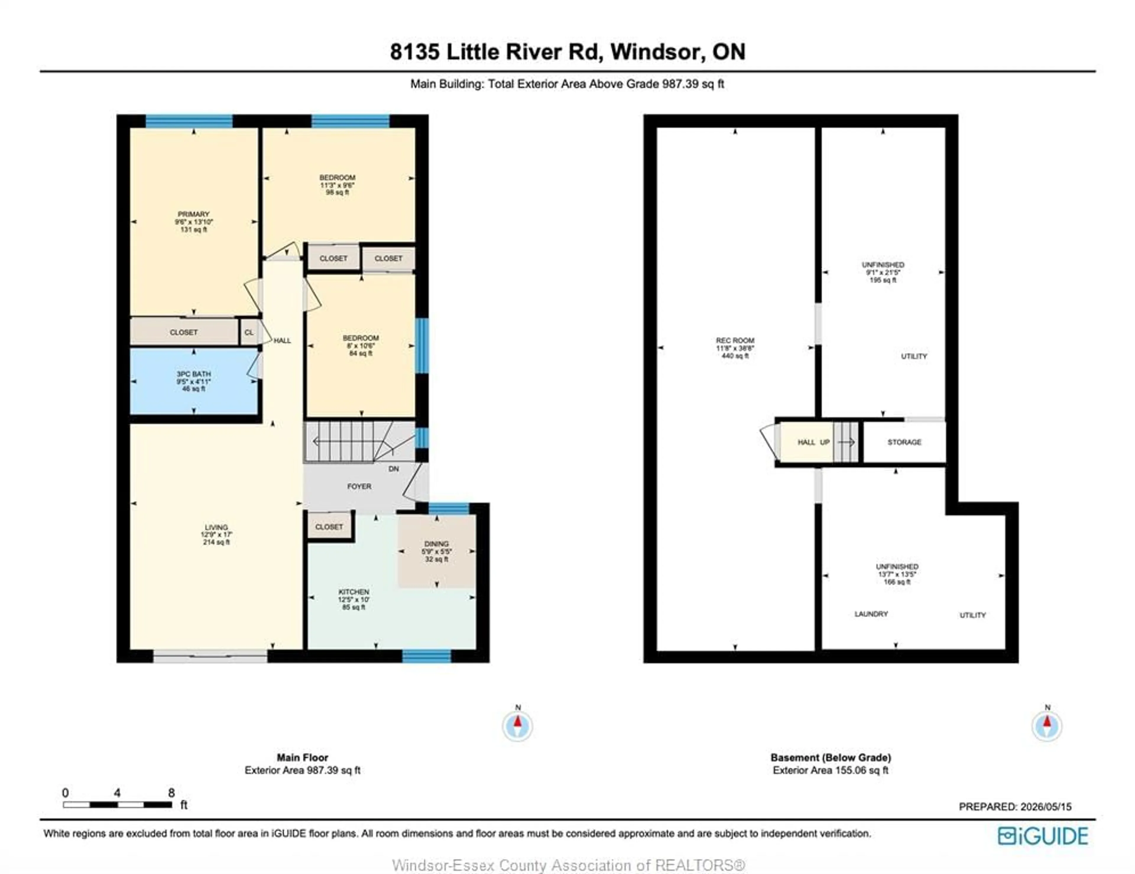 Floor plan for 8135 LITTLE RIVER, Windsor Ontario N8S 4P1
