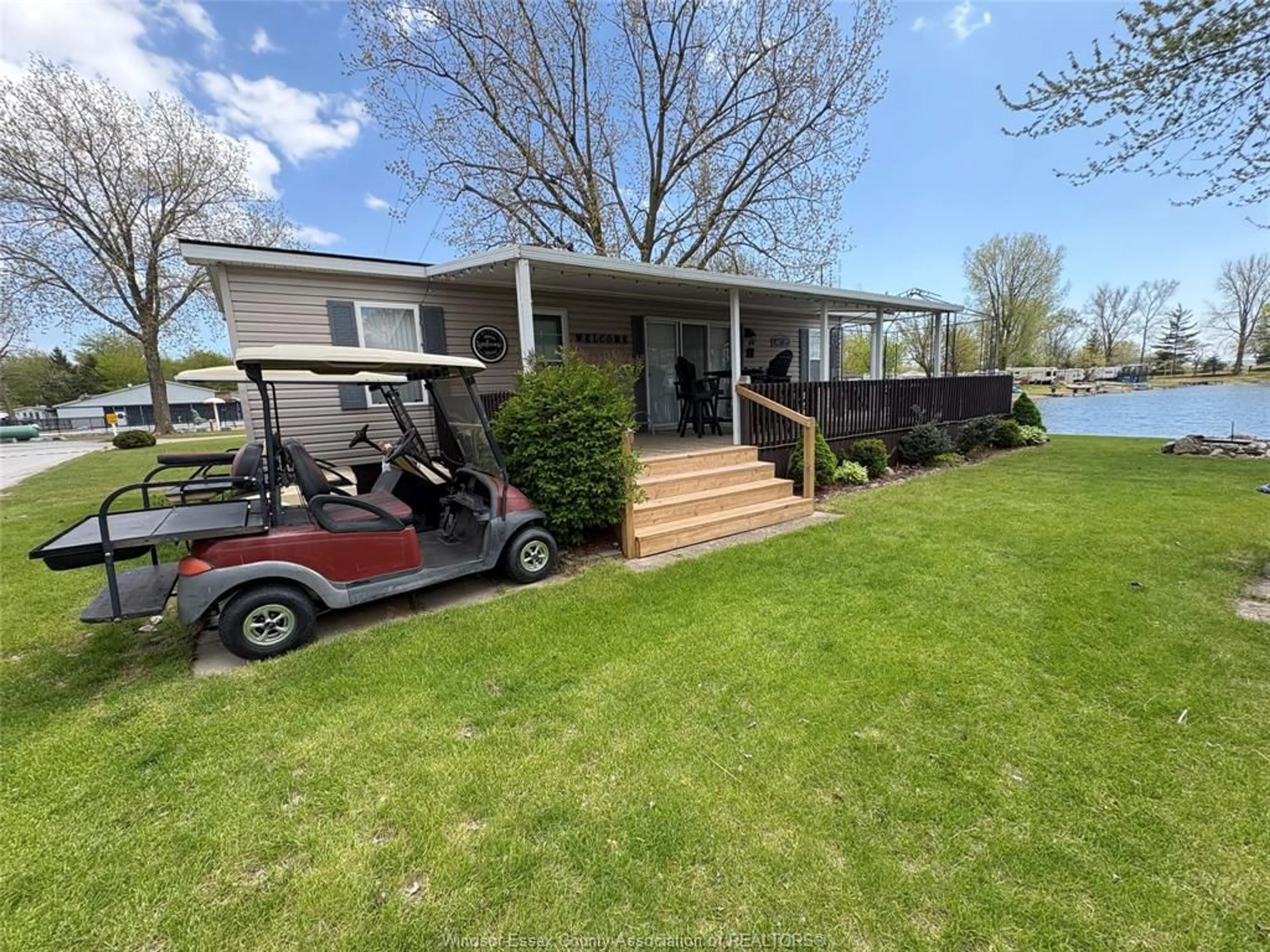 A pic from outside/outdoor area/front of a property/back of a property/a pic from drone, water/lake/river/ocean view for 16 MULBERRY Lane, Leamington Ontario N0P 2G0