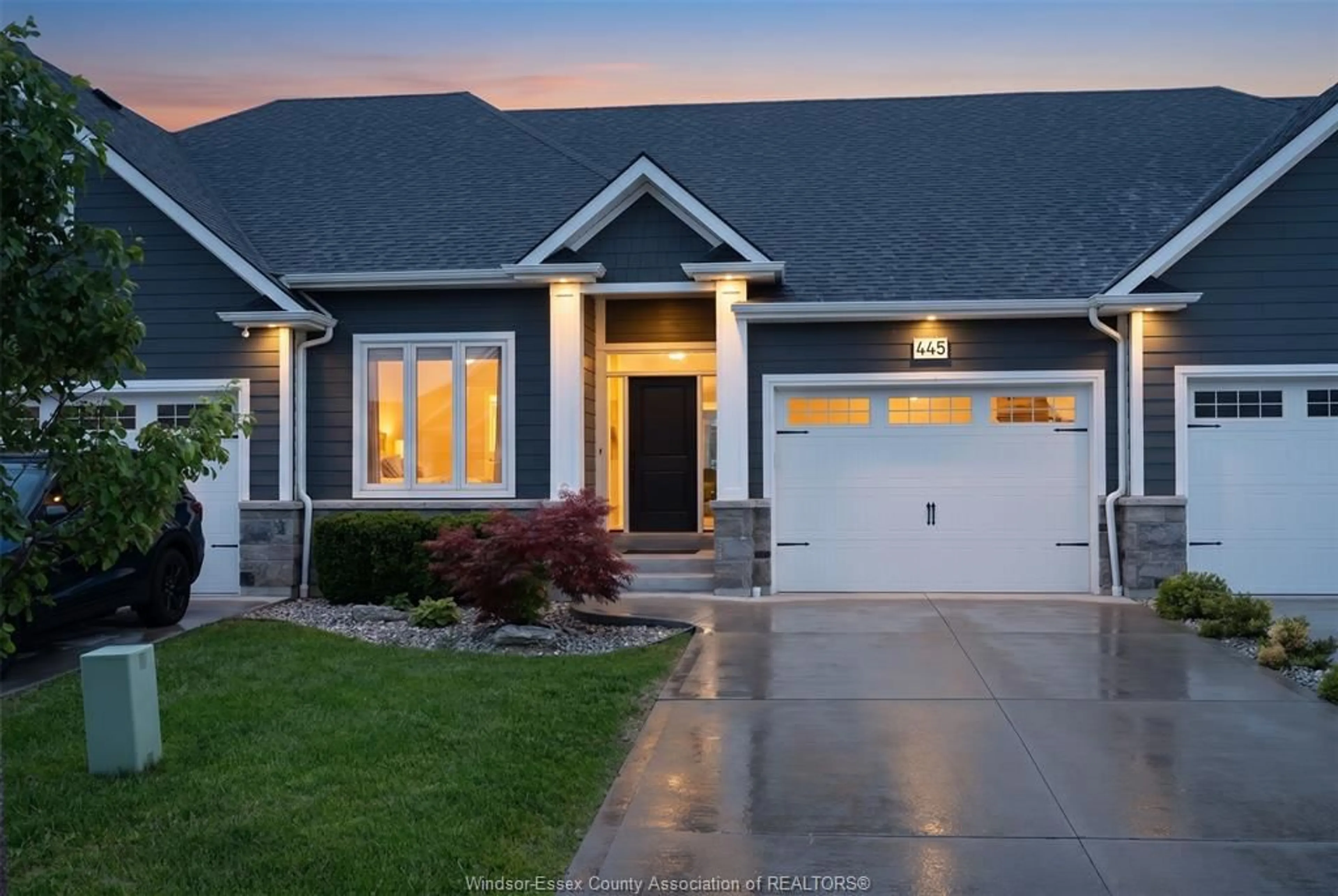Home with vinyl exterior material, street for 445 BRUNMAR Cres, Lakeshore Ontario N0R 1A0