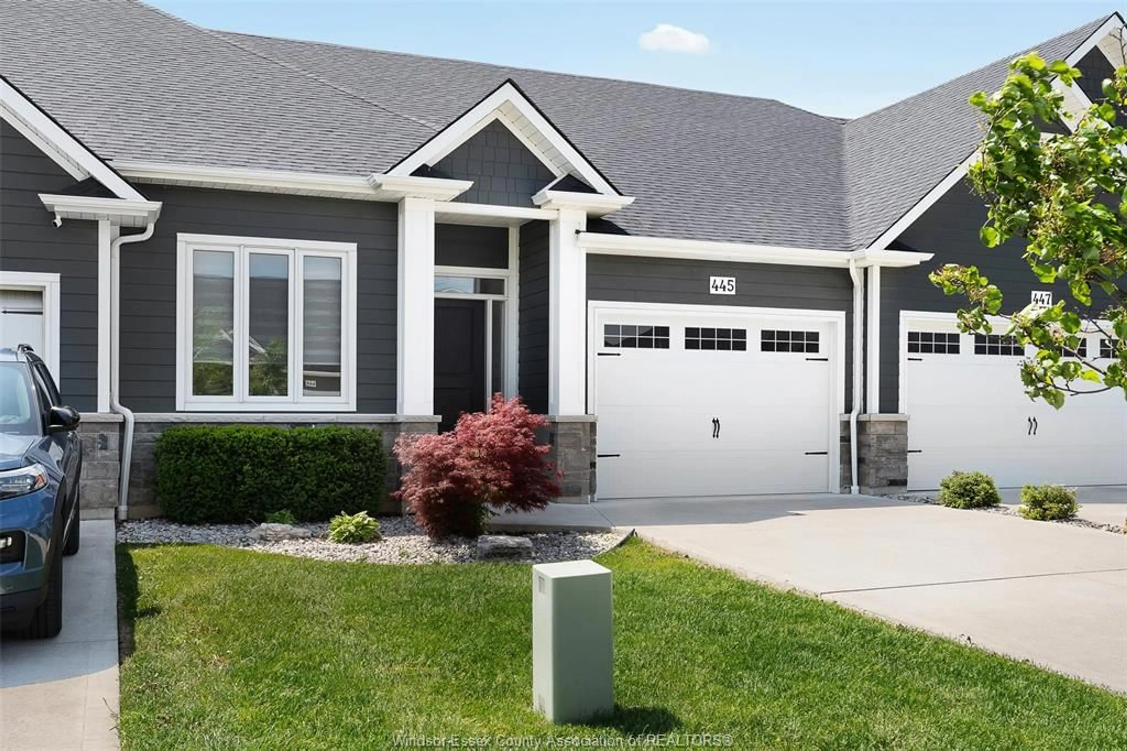 Home with vinyl exterior material, street for 445 BRUNMAR Cres, Lakeshore Ontario N0R 1A0