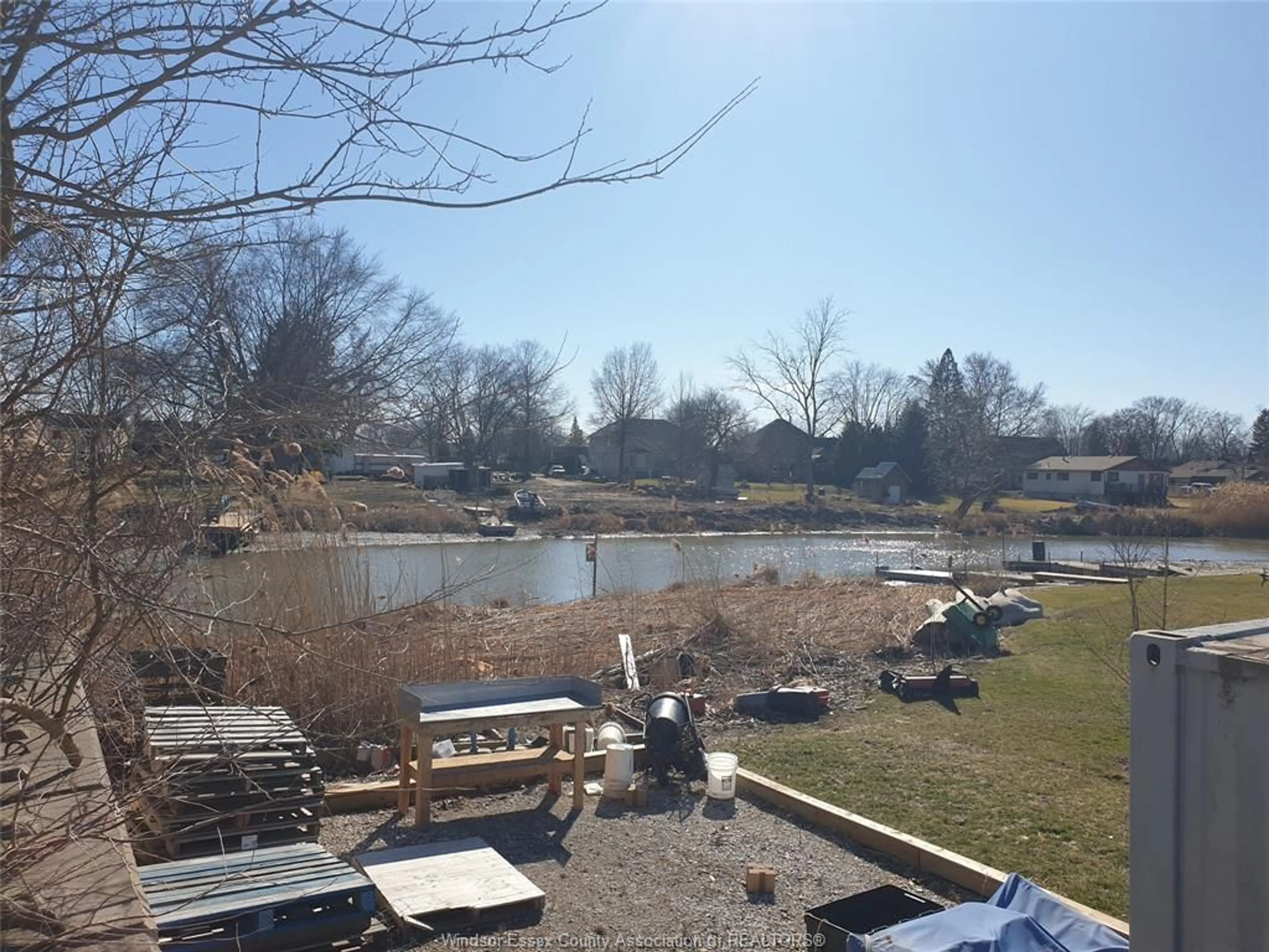 A pic from outside/outdoor area/front of a property/back of a property/a pic from drone, water/lake/river/ocean view for 629 HIGHWAY 18, LaSalle Ontario N9J 1A5